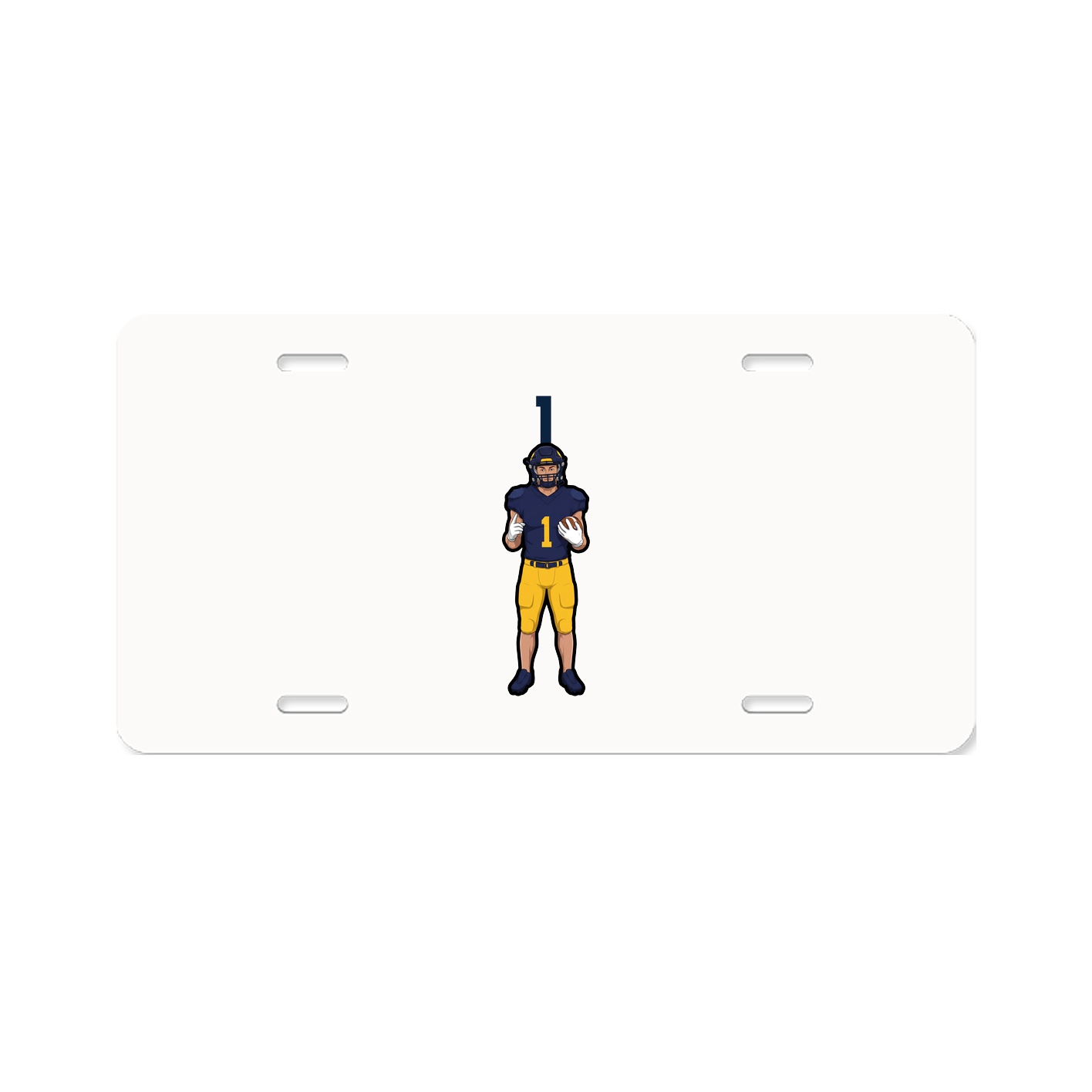 License Plate — Number Top in Classic