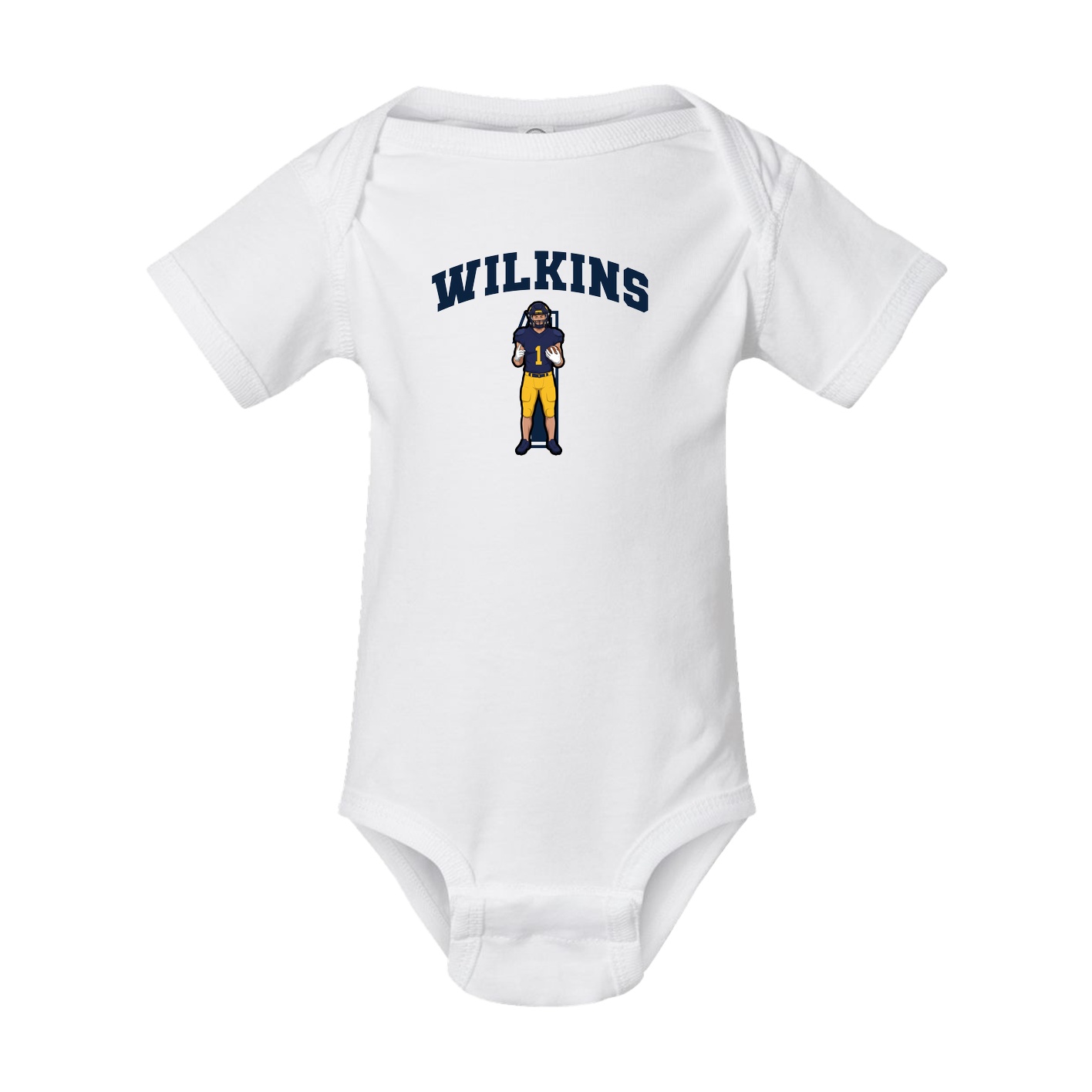 Baby Onesie — Number in White