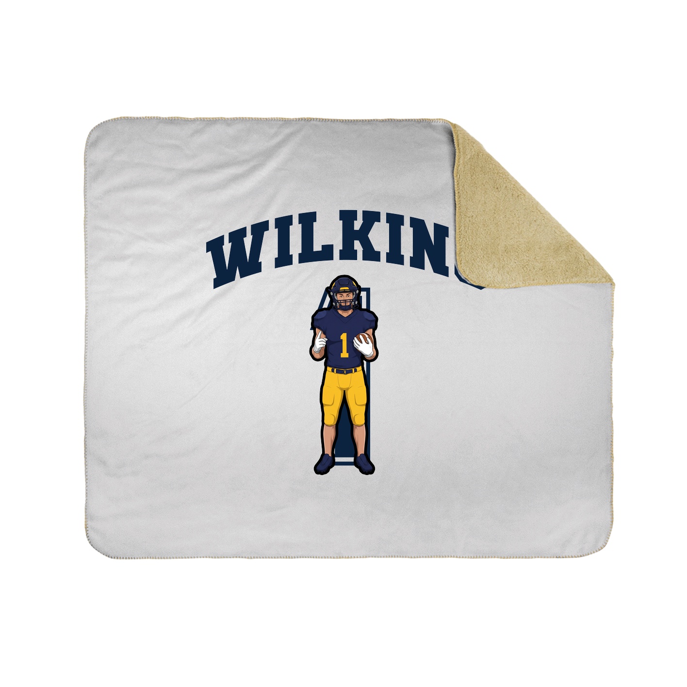 Throw Blanket — Number in White