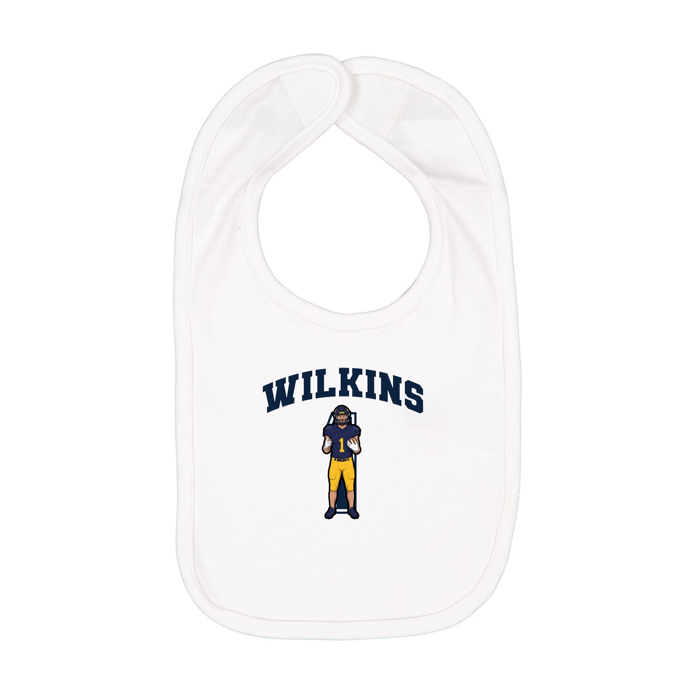 Infant Bib — Number in White