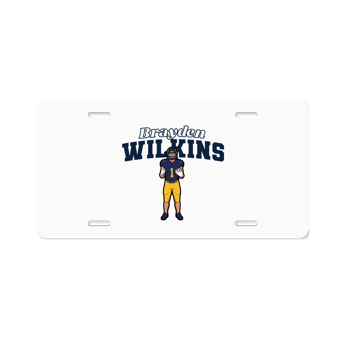 License Plate — Name Arch in Classic