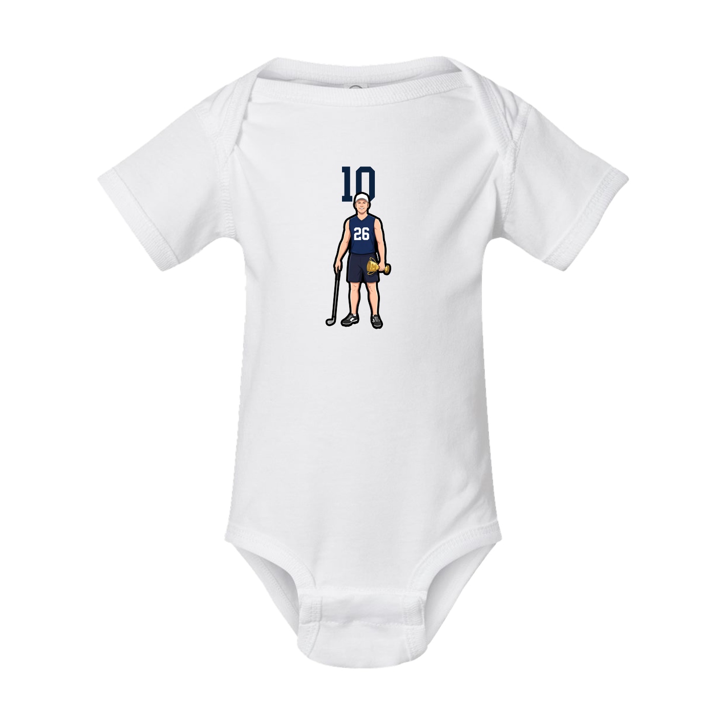 Baby Onesie — Number Top in White
