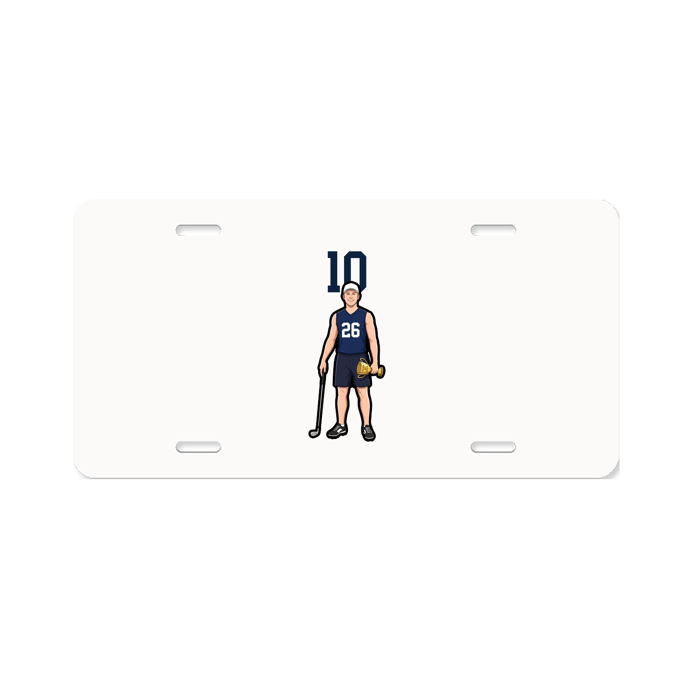 License Plate — Number Top in Classic