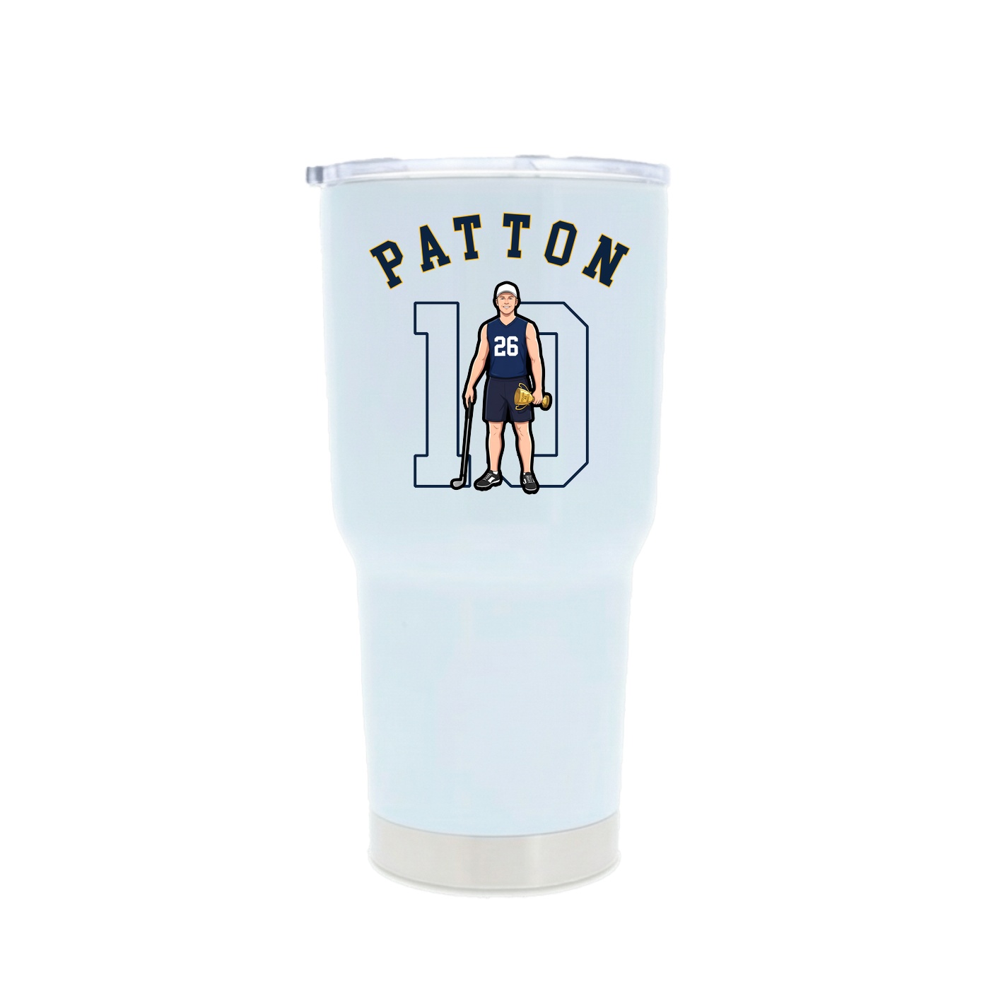 30oz Stainless Steel Tumbler — Shirsey Arch in White