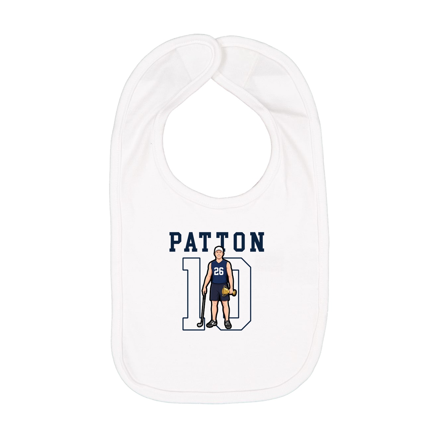 Infant Bib — Shirsey in White