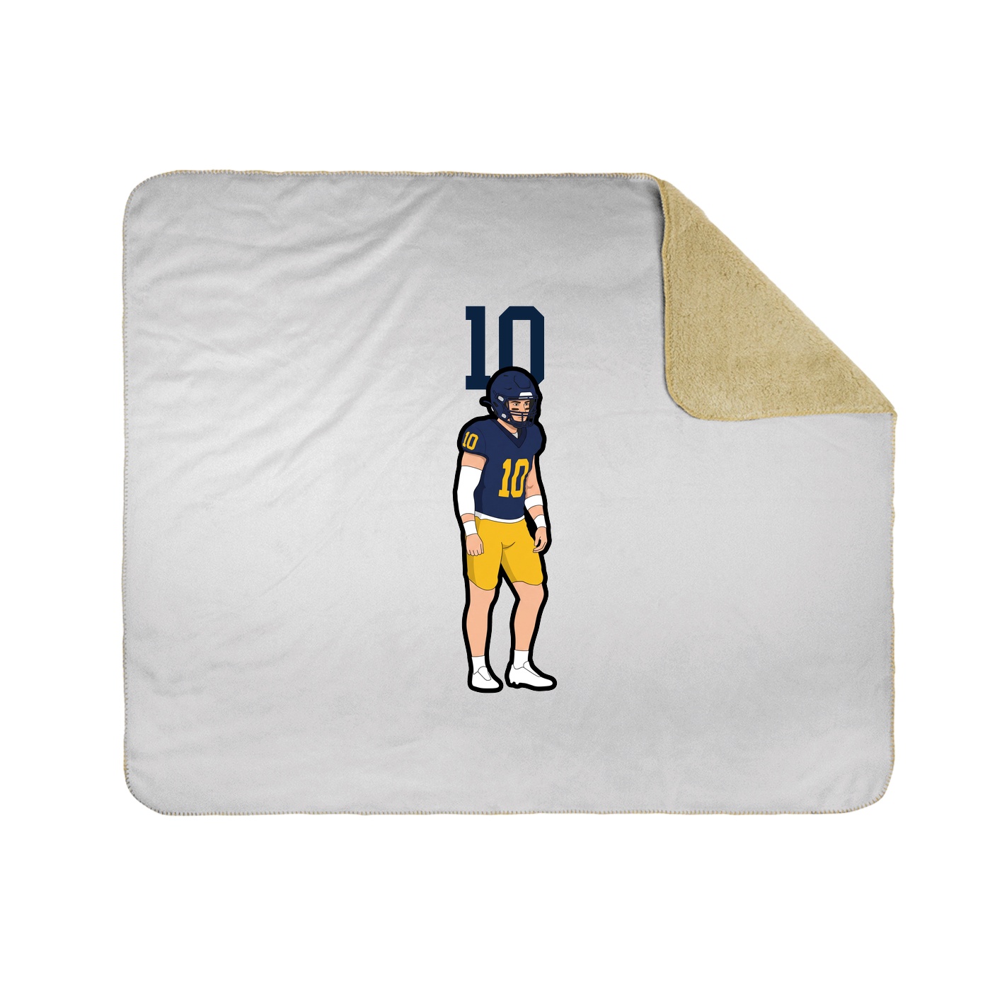 Throw Blanket — Number Top in White