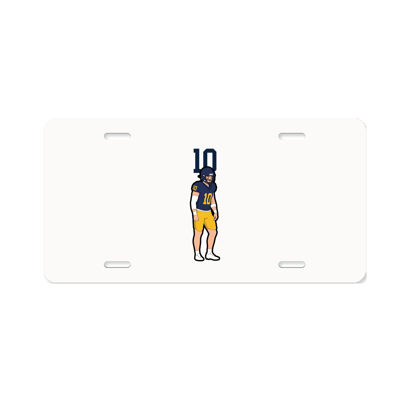 License Plate — Number Top in Classic