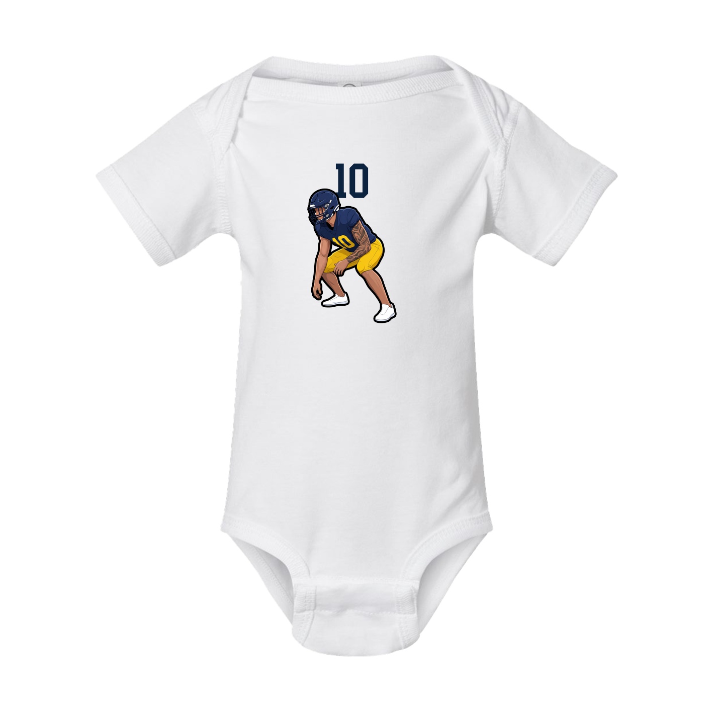 Baby Onesie — Number Top in White