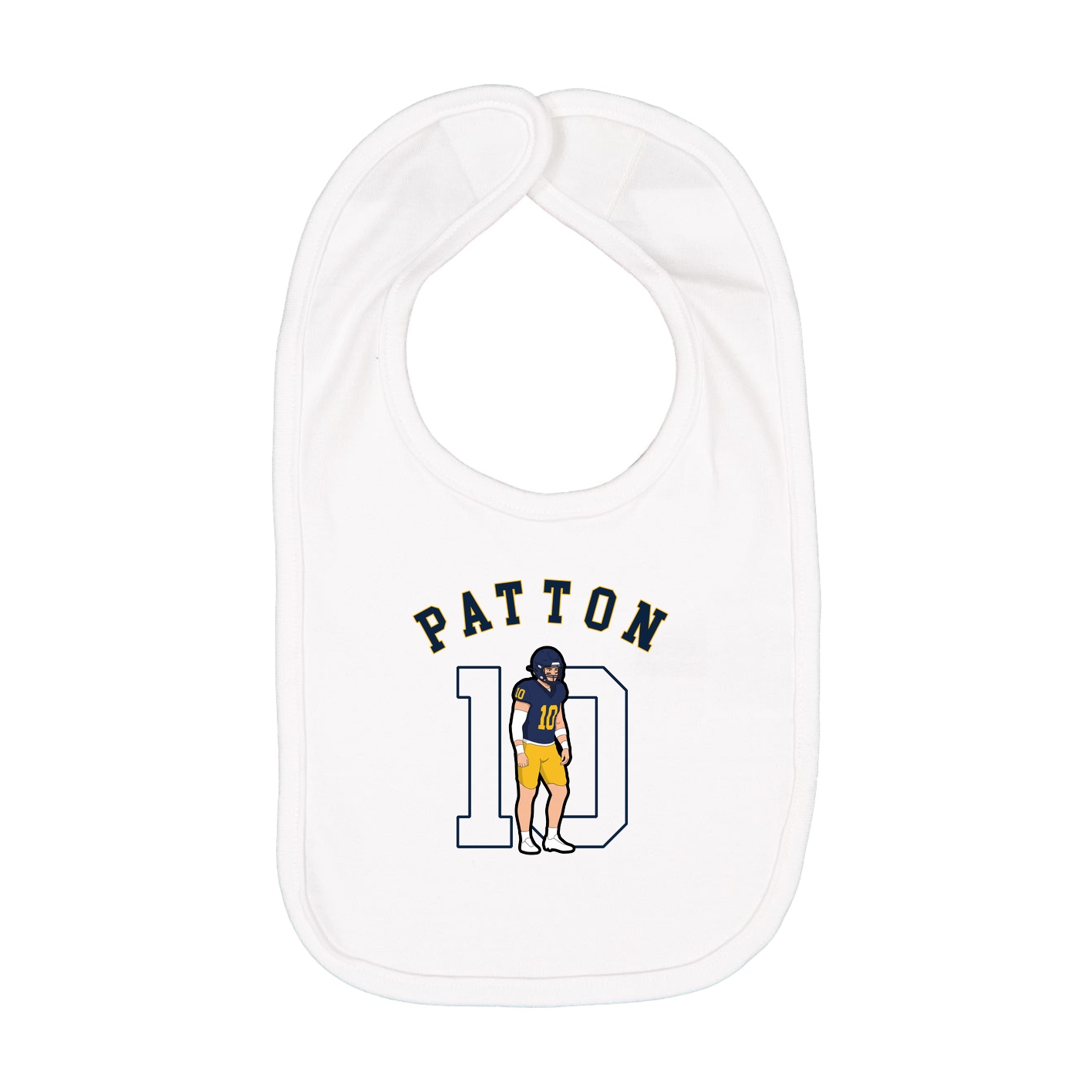 Infant Bib — Shirsey Arch in White
