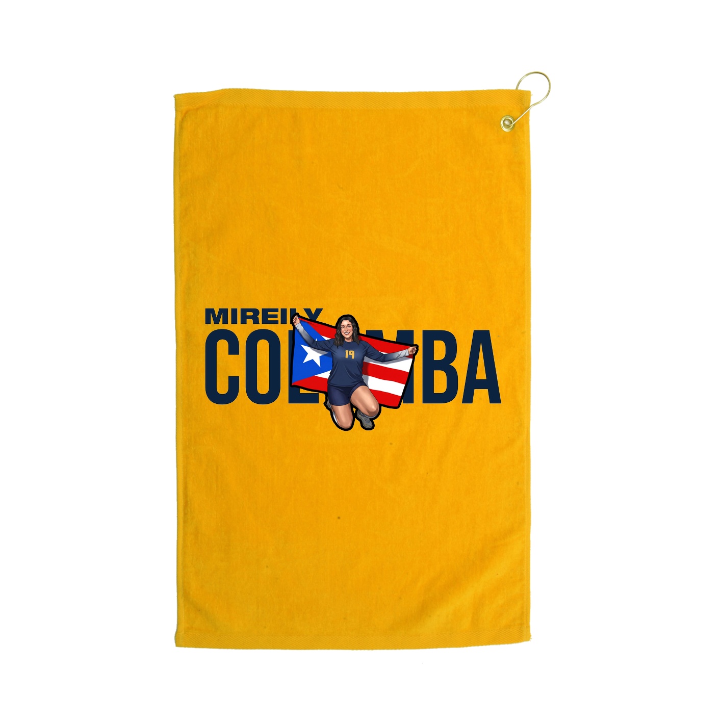 Golf Towel — Player Name in Gold