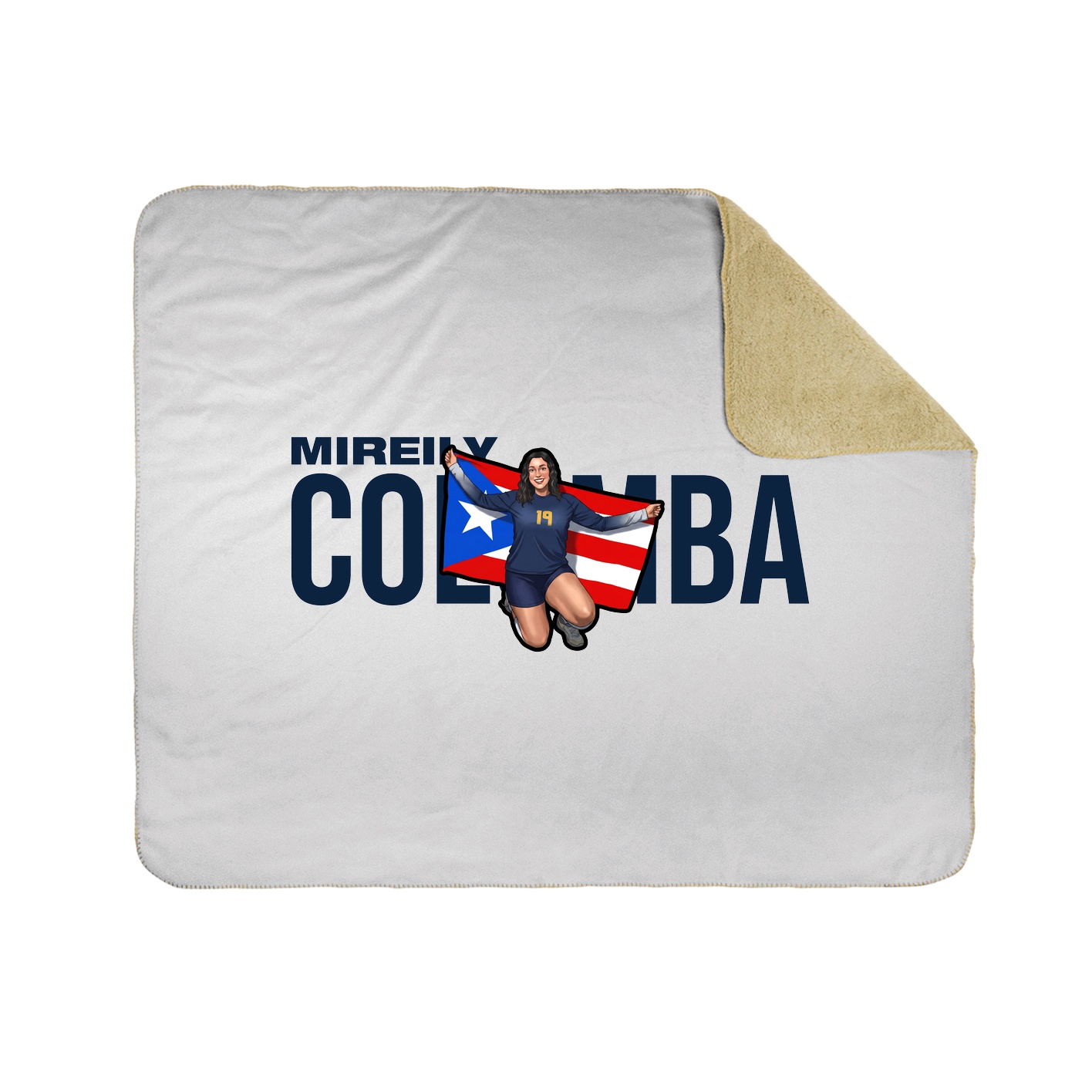 Throw Blanket — Player Name in White