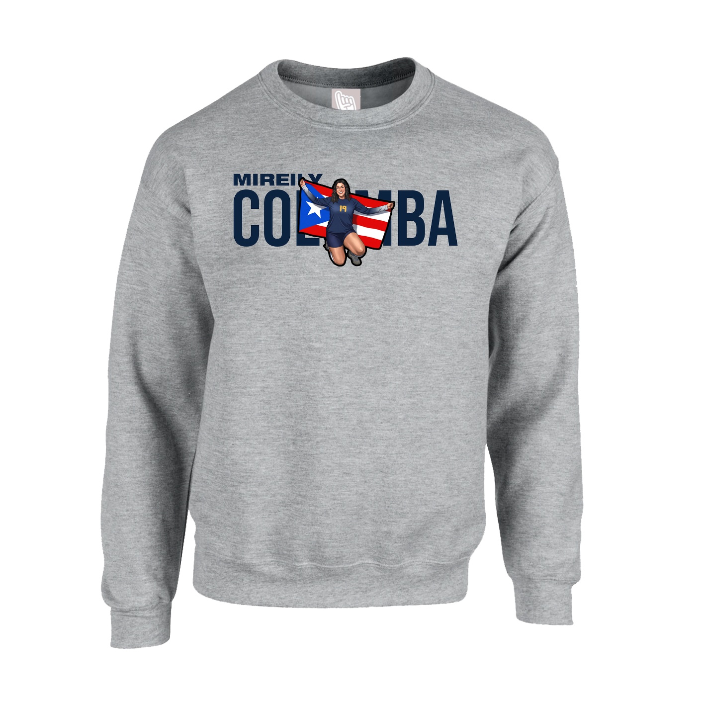 Fleece Crew — Player Name in Grey