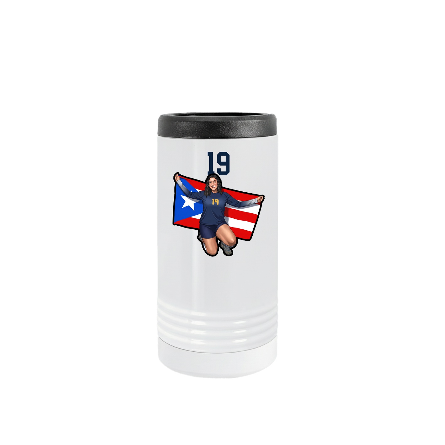Slim Beverage Holder — Number Top in White