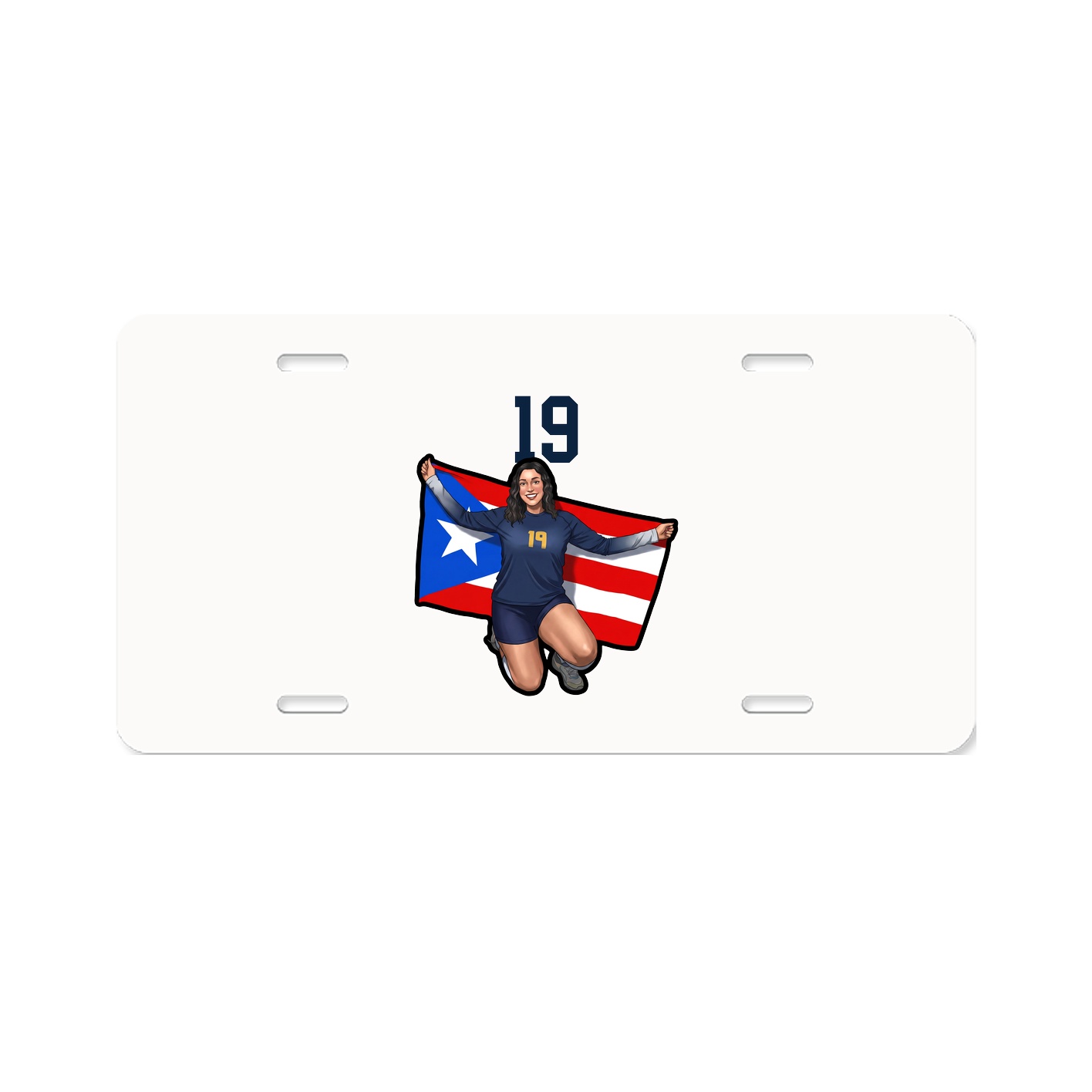 License Plate — Number Top in Classic
