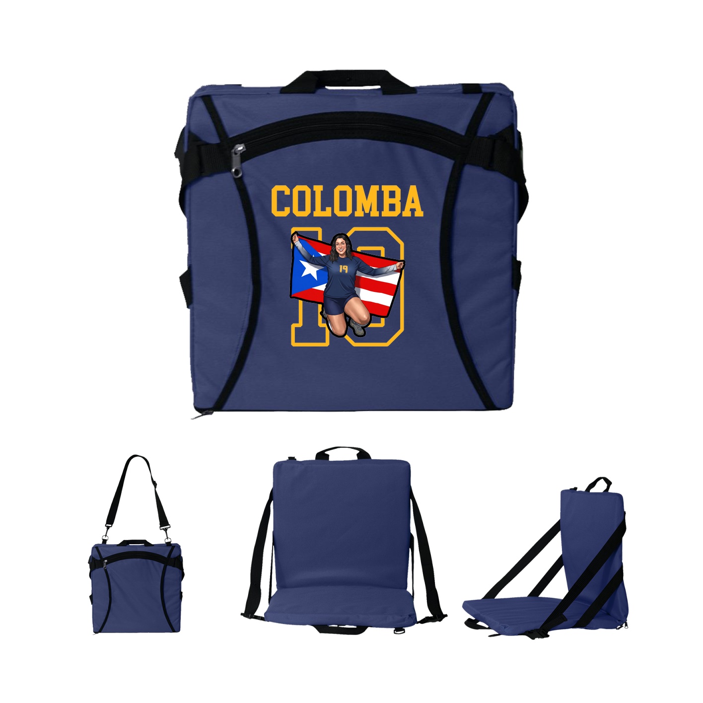 Folding Stadium Seat — Shirsey in Navy