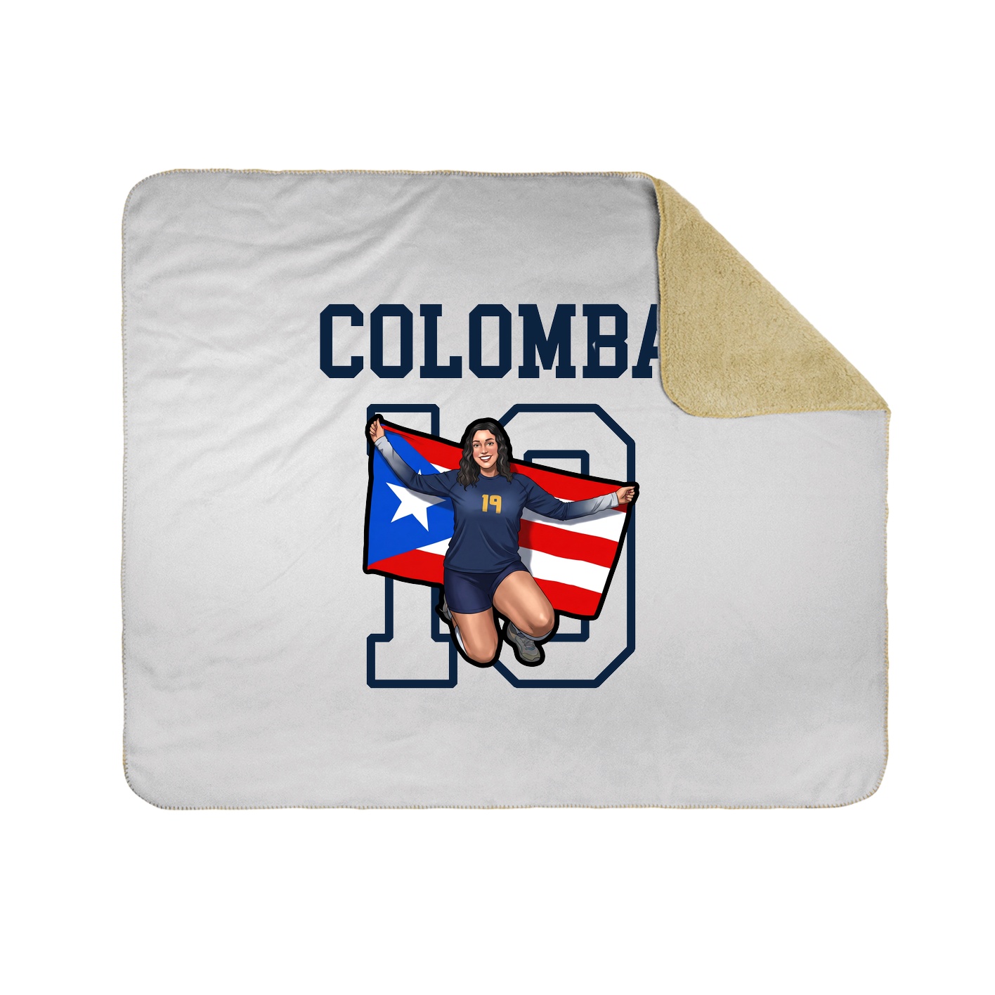 Throw Blanket — Shirsey in White