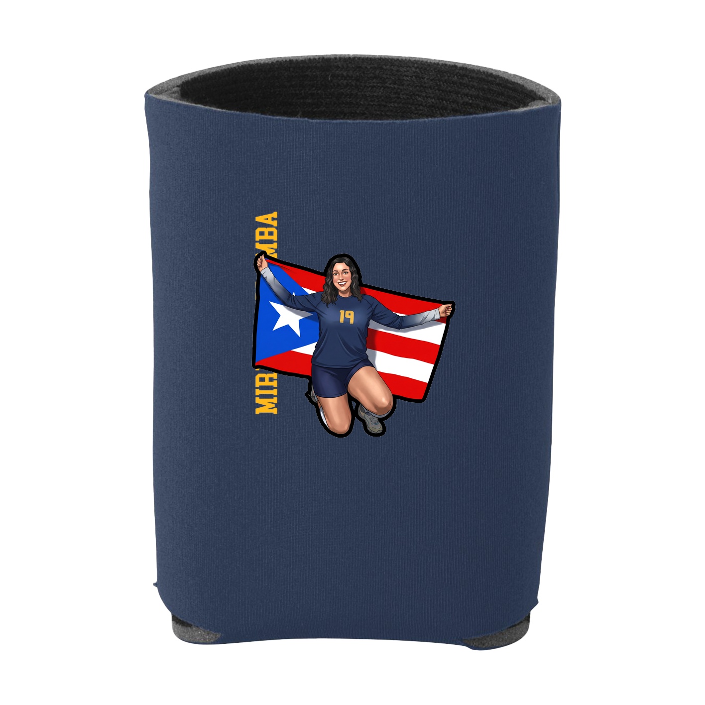 Can Holder — Name Vertical in Navy