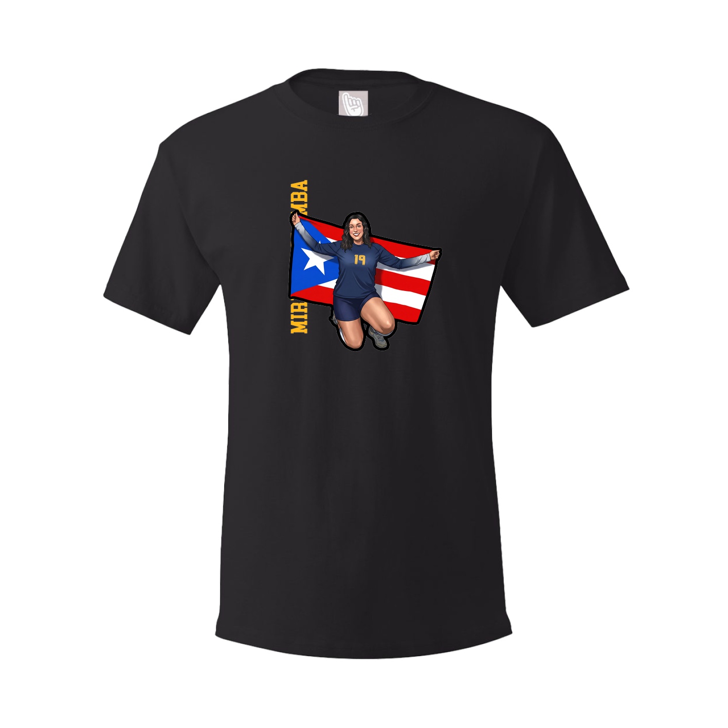 Tee — Name Vertical in Black