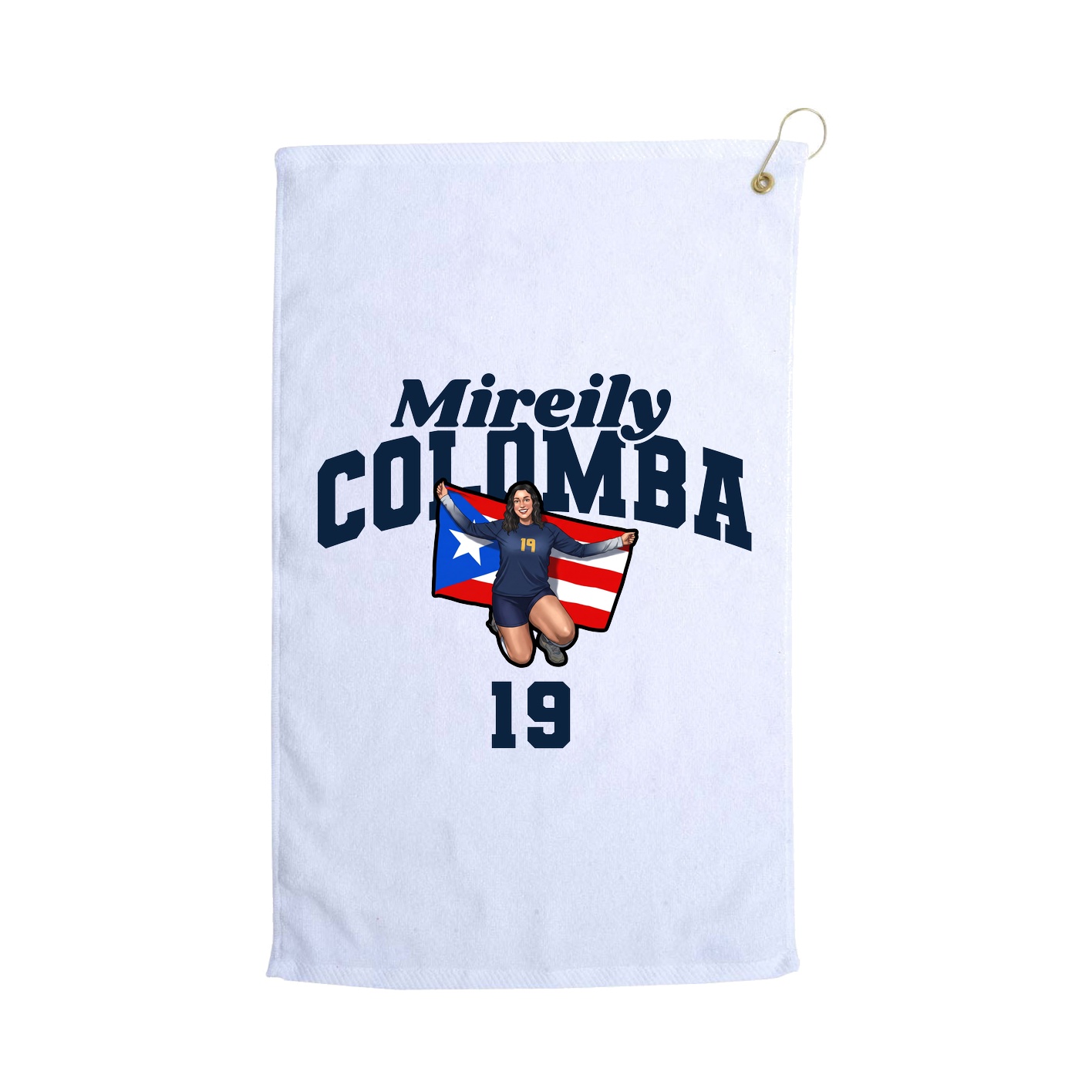 Golf Towel — Signature Arch in White