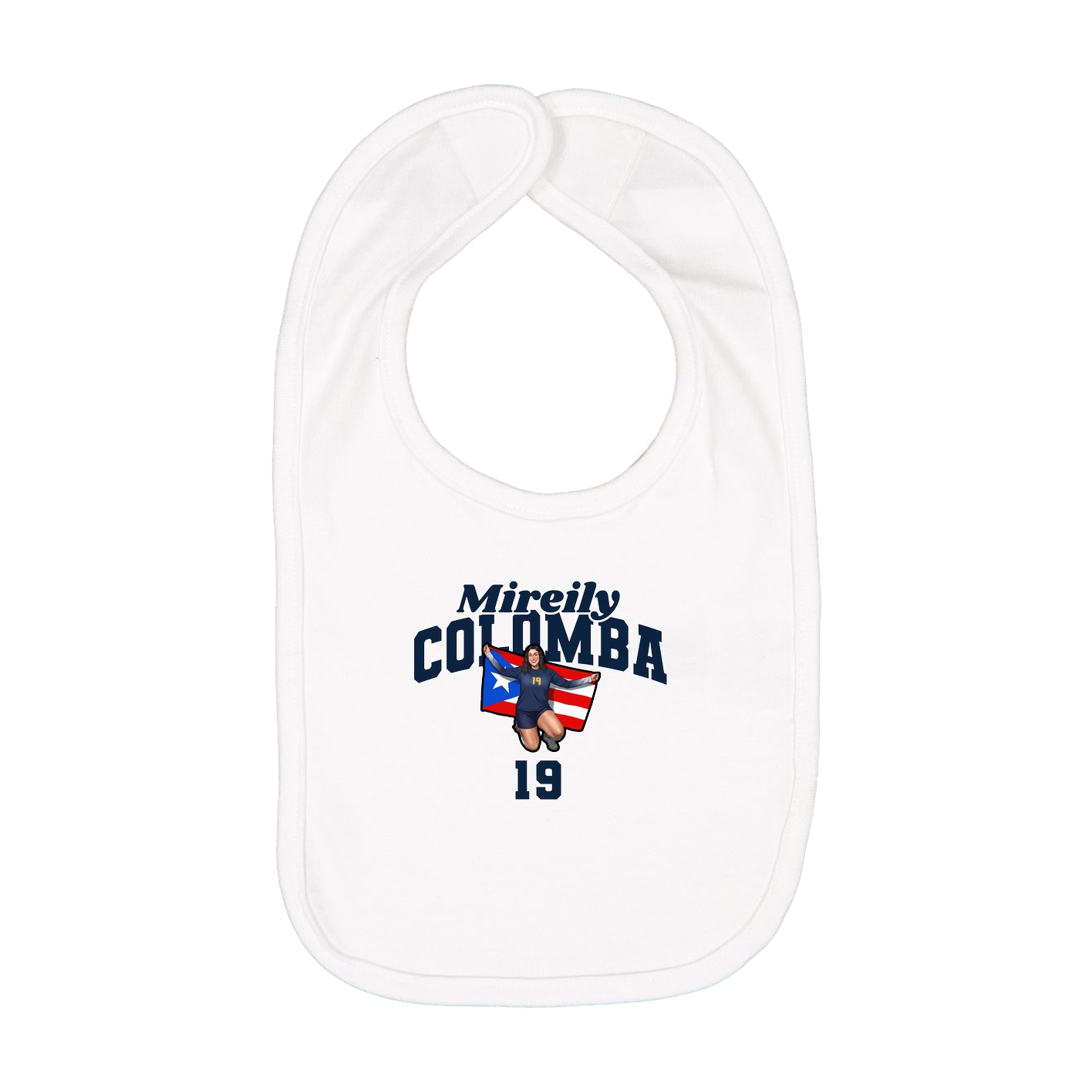 Infant Bib — Signature Arch in White