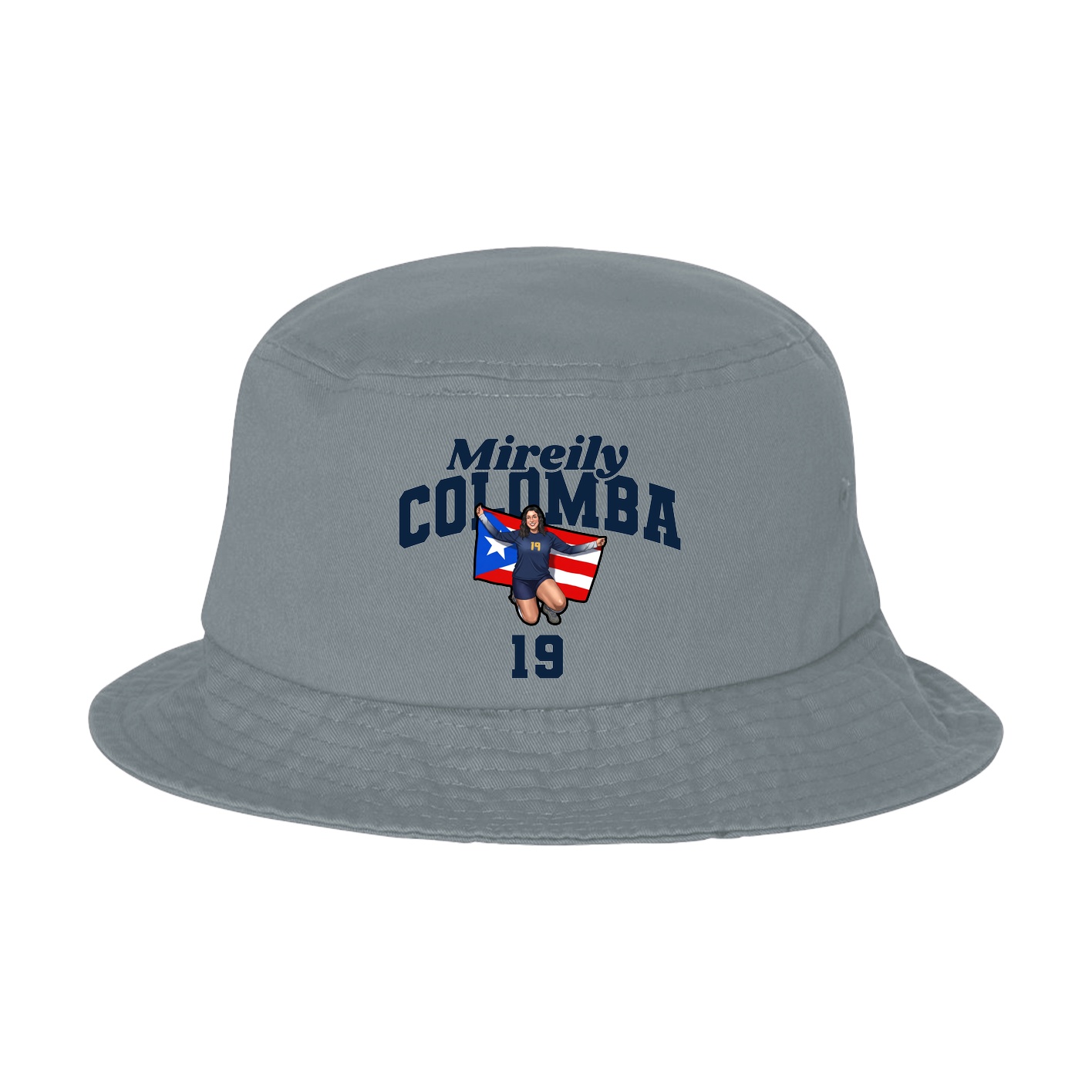 Bucket Cap — Signature Arch in Grey