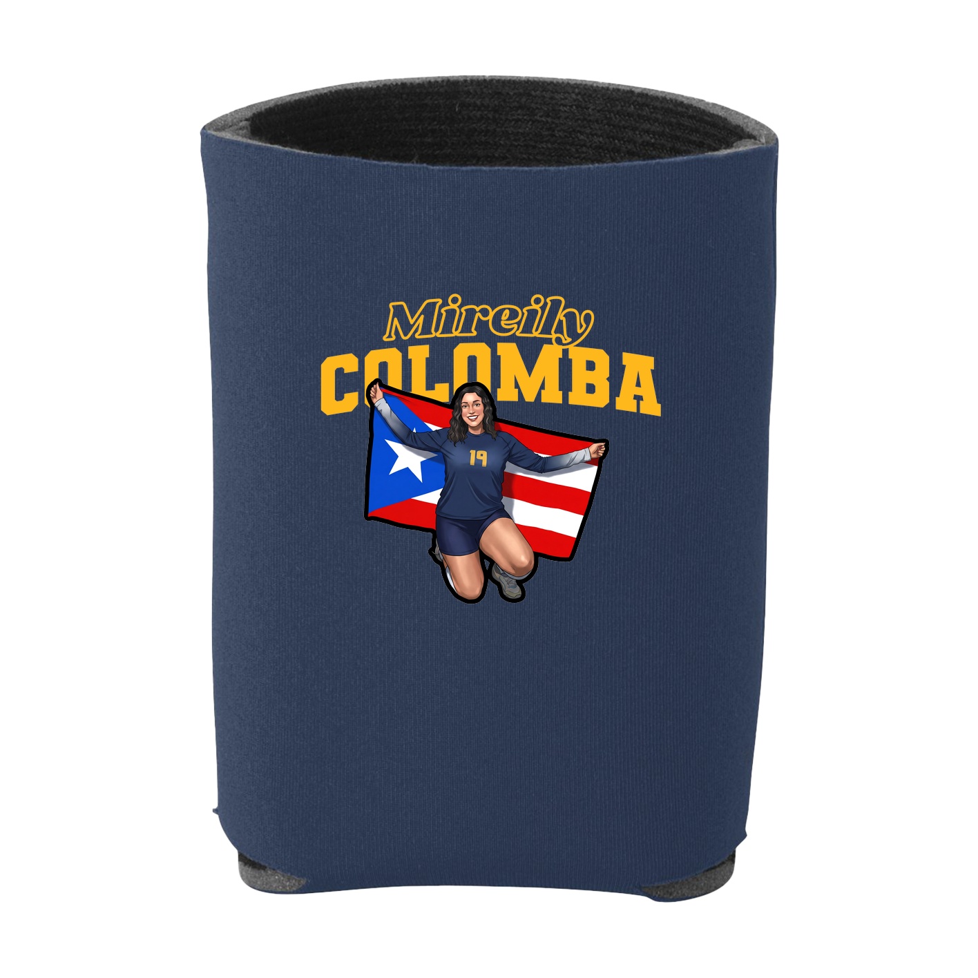 Can Holder — Name Arch in Navy