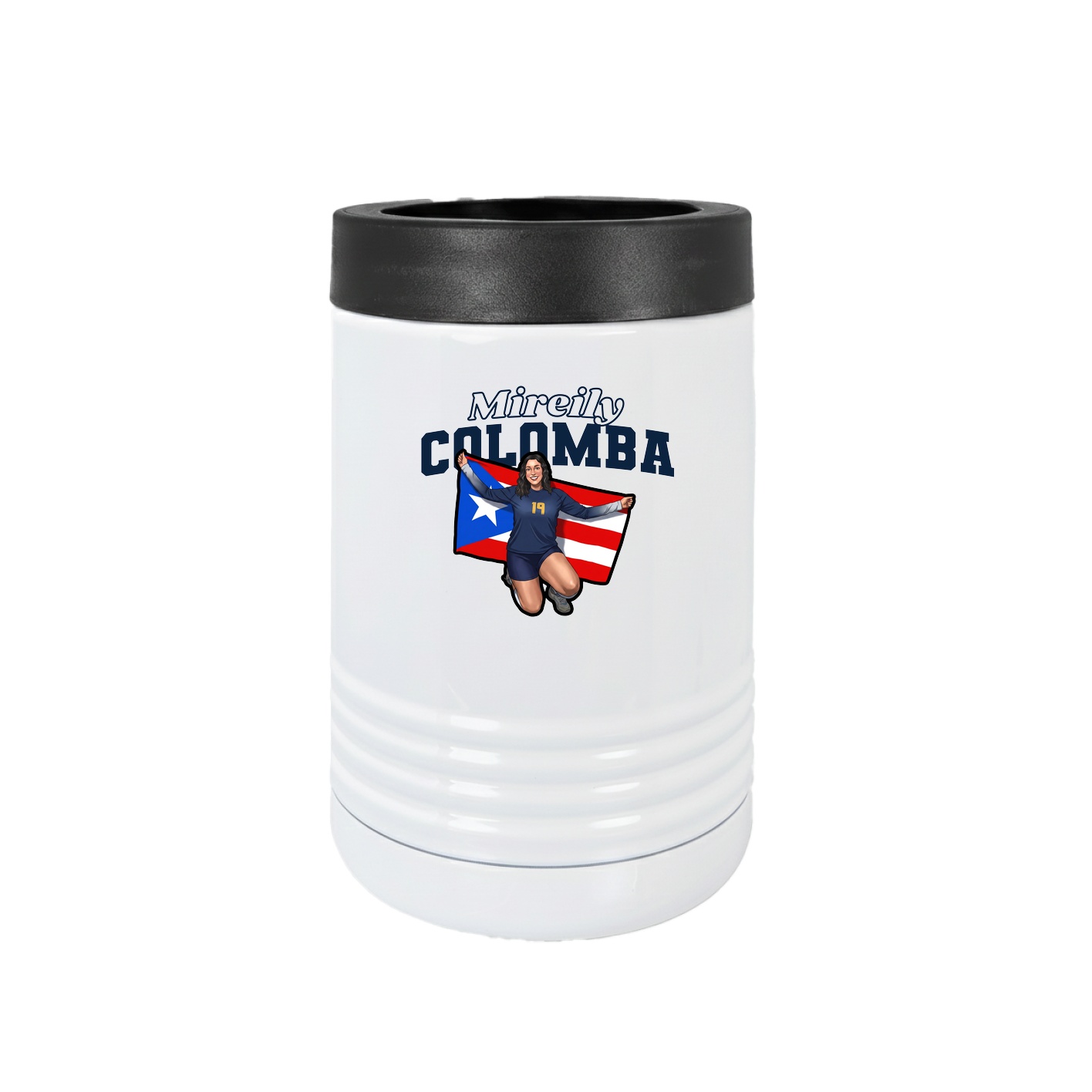 Beverage Holder — Name Arch in White