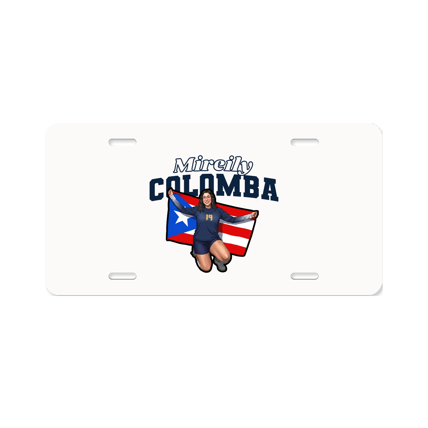 License Plate — Name Arch in Classic