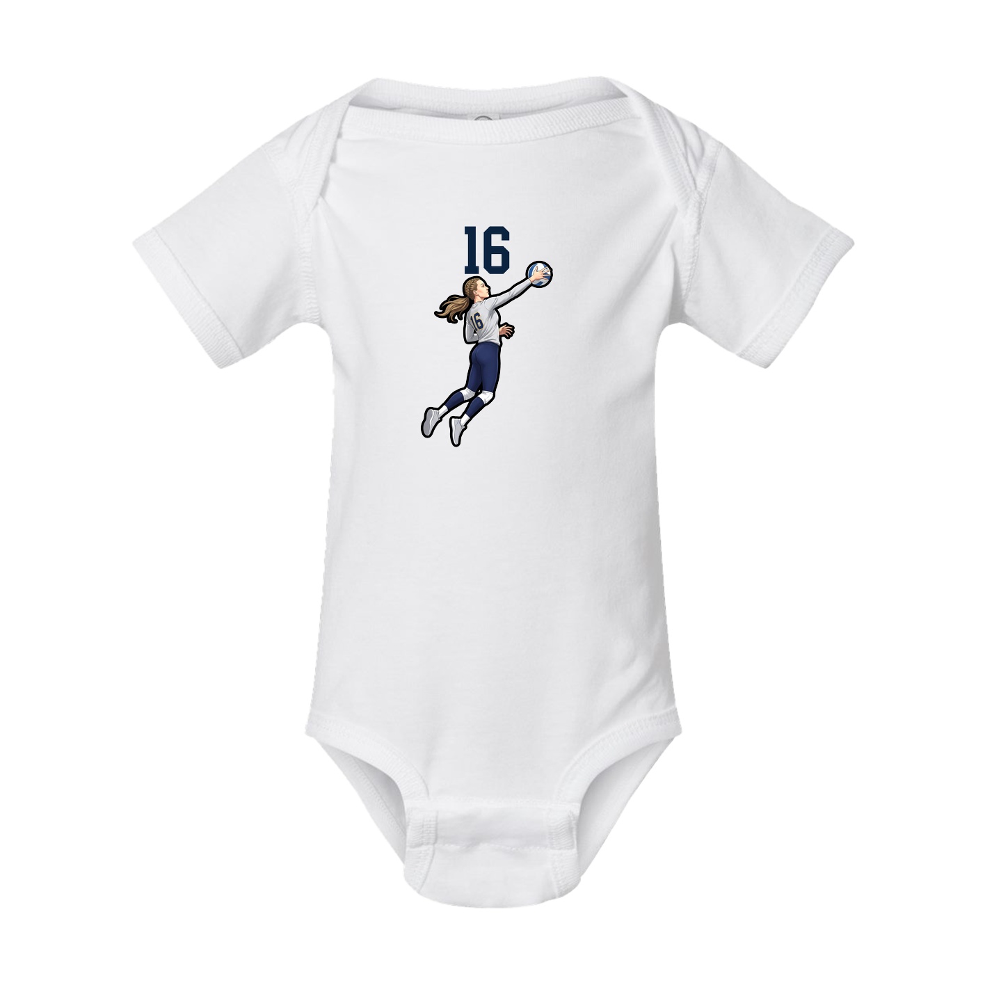 Baby Onesie — Number Top in White
