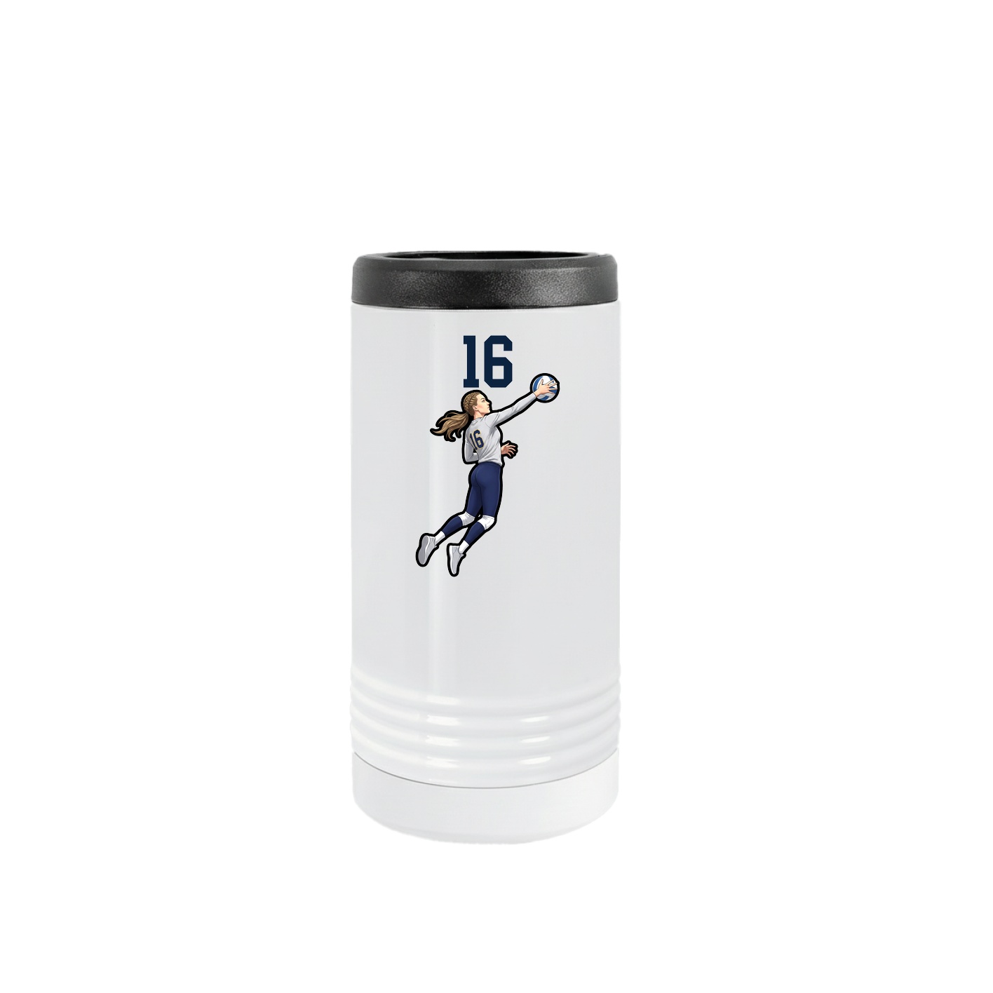 Slim Beverage Holder — Number Top in White