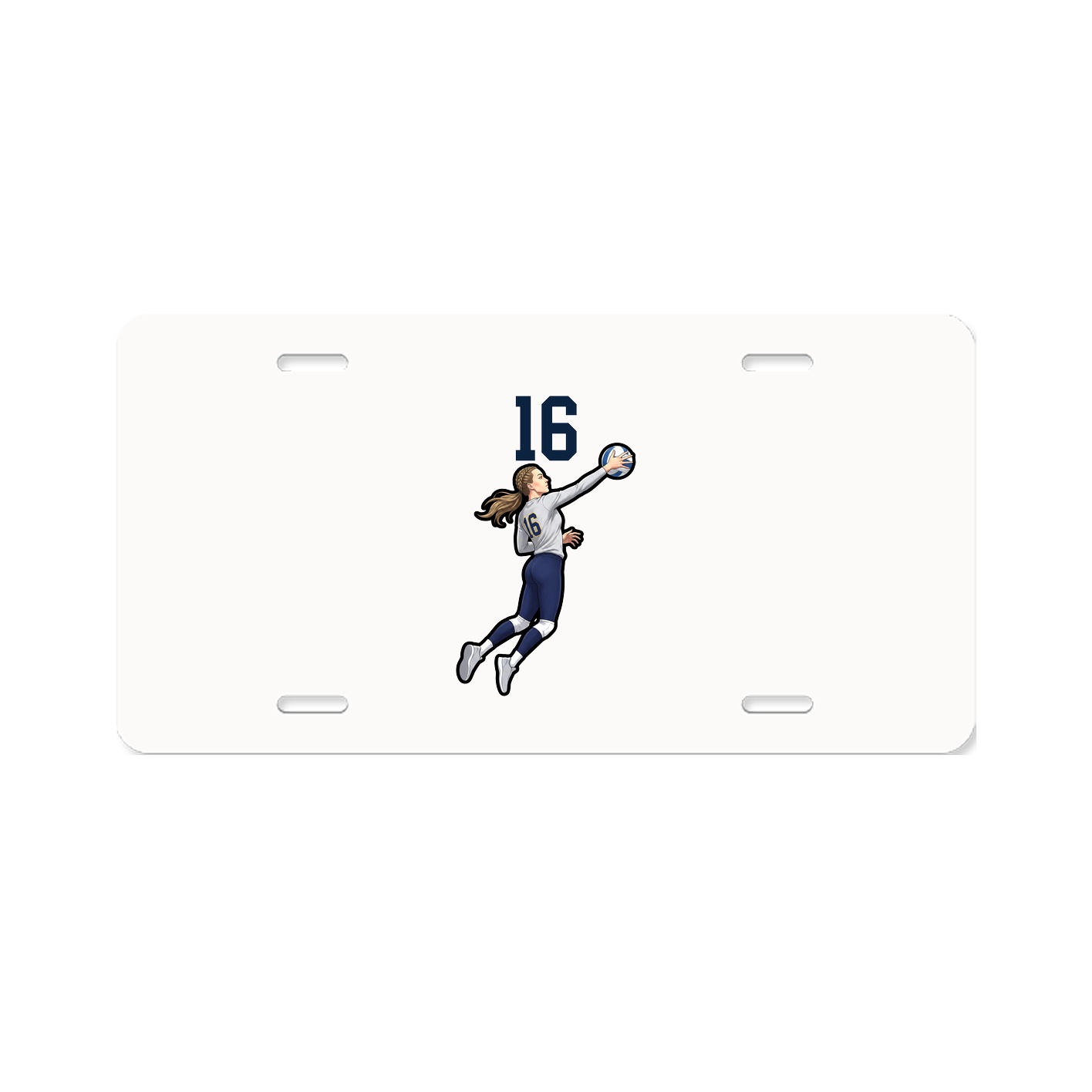 License Plate — Number Top in Classic