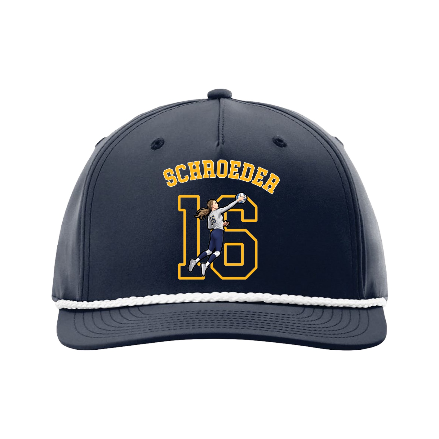 Five-Panel Classic Rope Cap — Shirsey Arch in Navy
