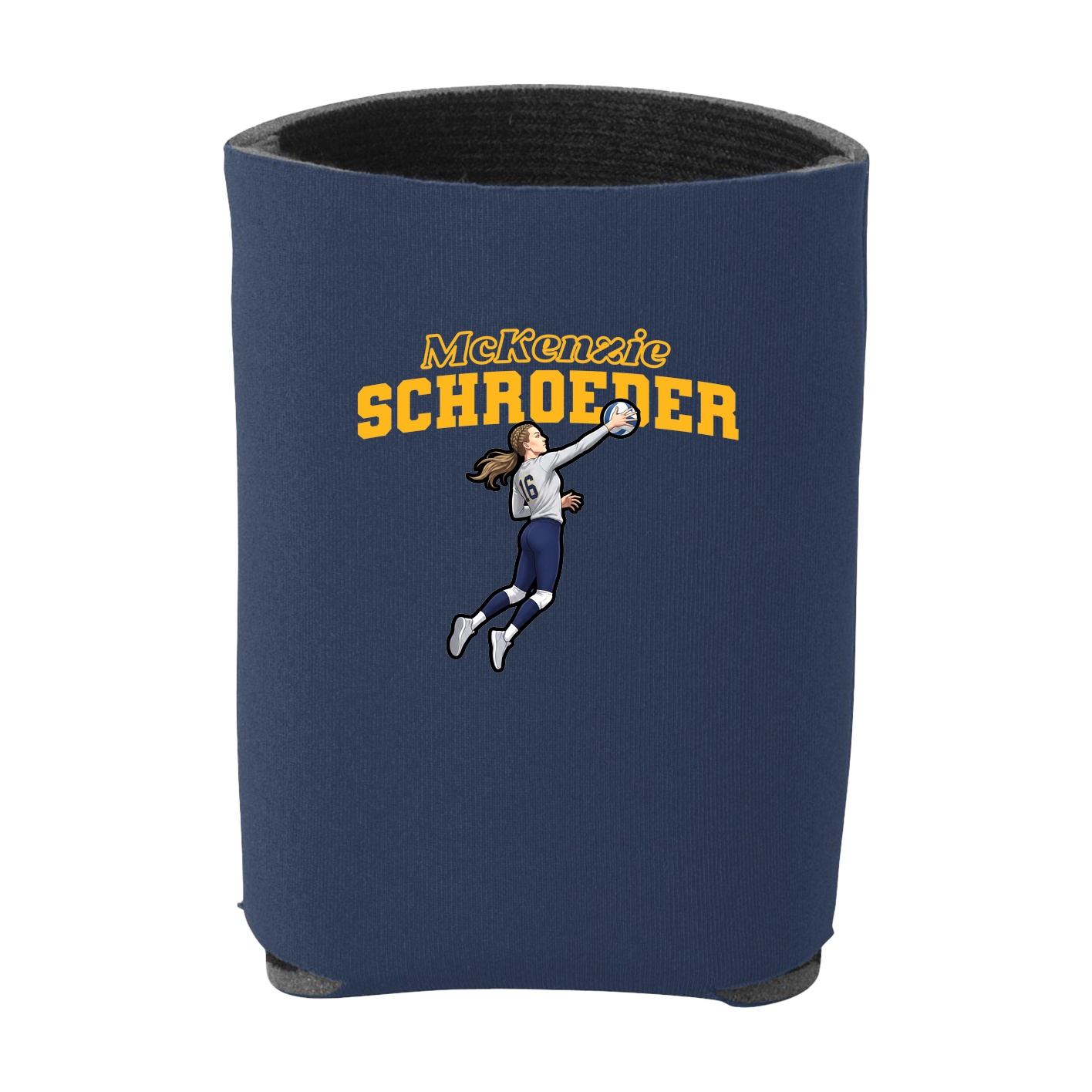 Can Holder — Name Arch in Navy