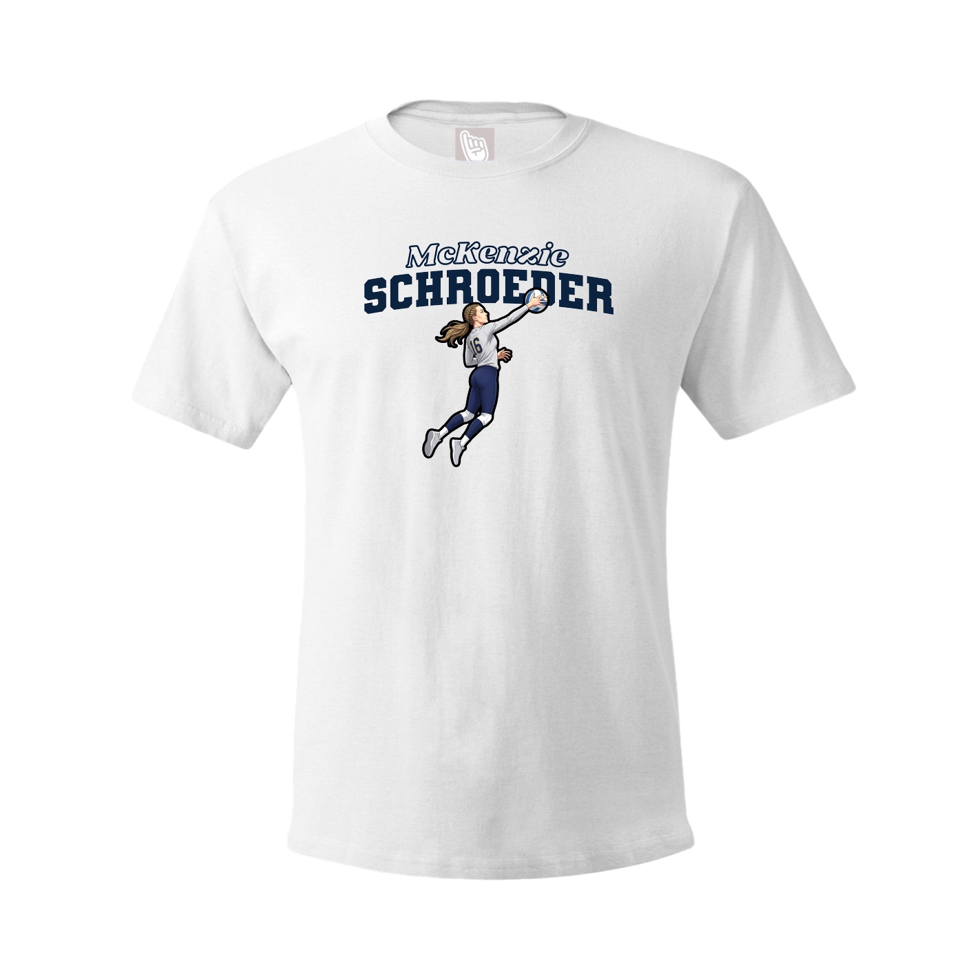 Youth Tee — Name Arch in White