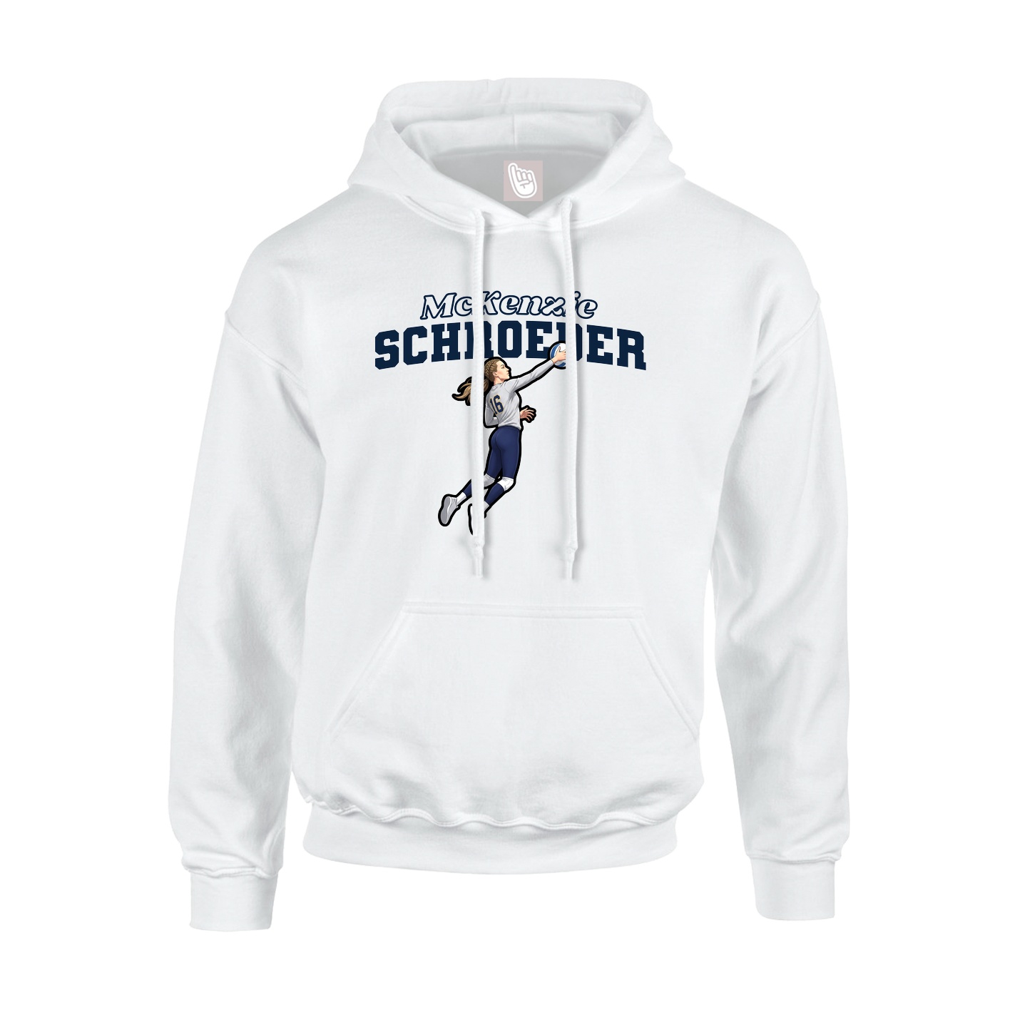 Hoodie — Name Arch in White