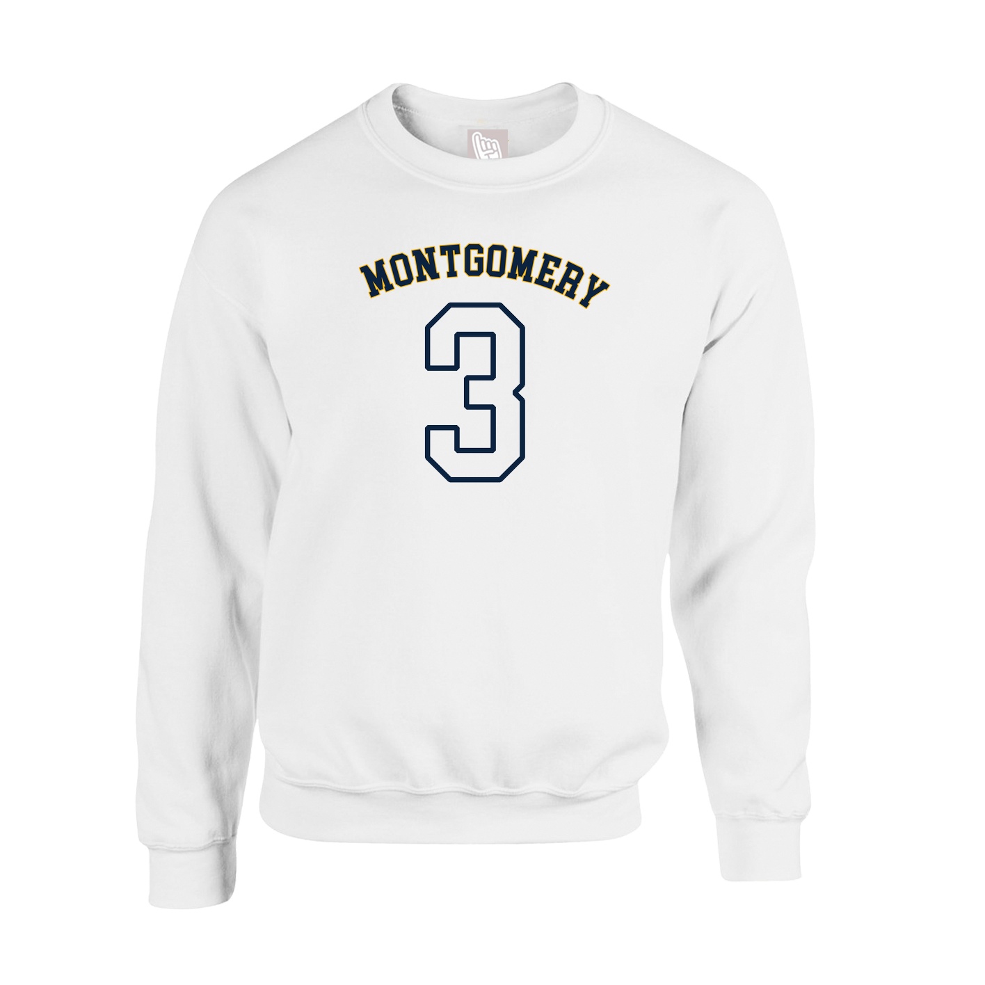 Fleece Crew — Shirsey Arch in White