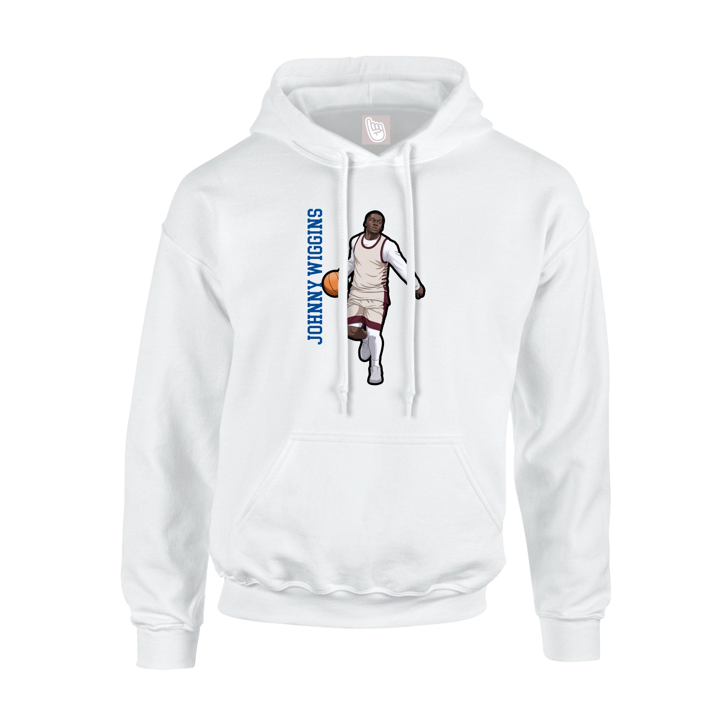 Youth Hoodie — Name Vertical in White