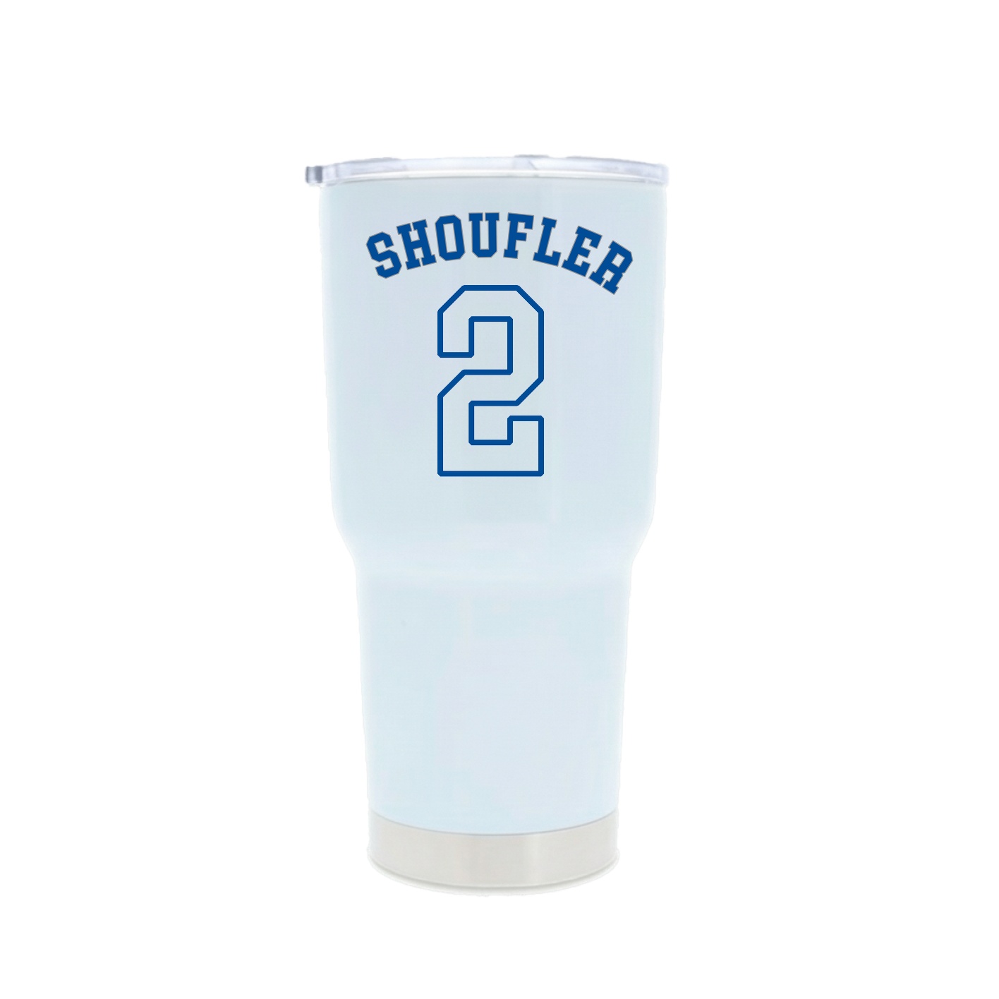 30oz Stainless Steel Tumbler — Shirsey Arch in White