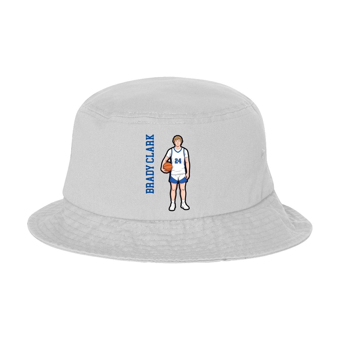 Bucket Cap — Name Vertical in White