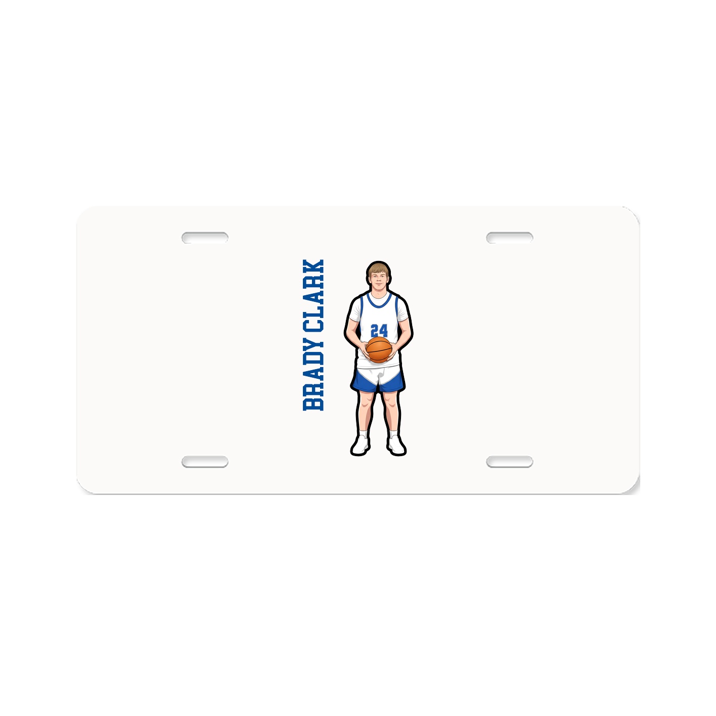 License Plate — Name Vertical in Classic