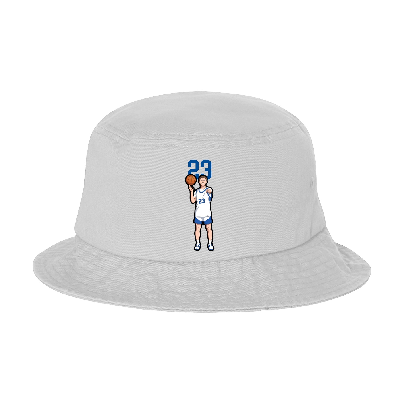Bucket Cap — Number Top in White