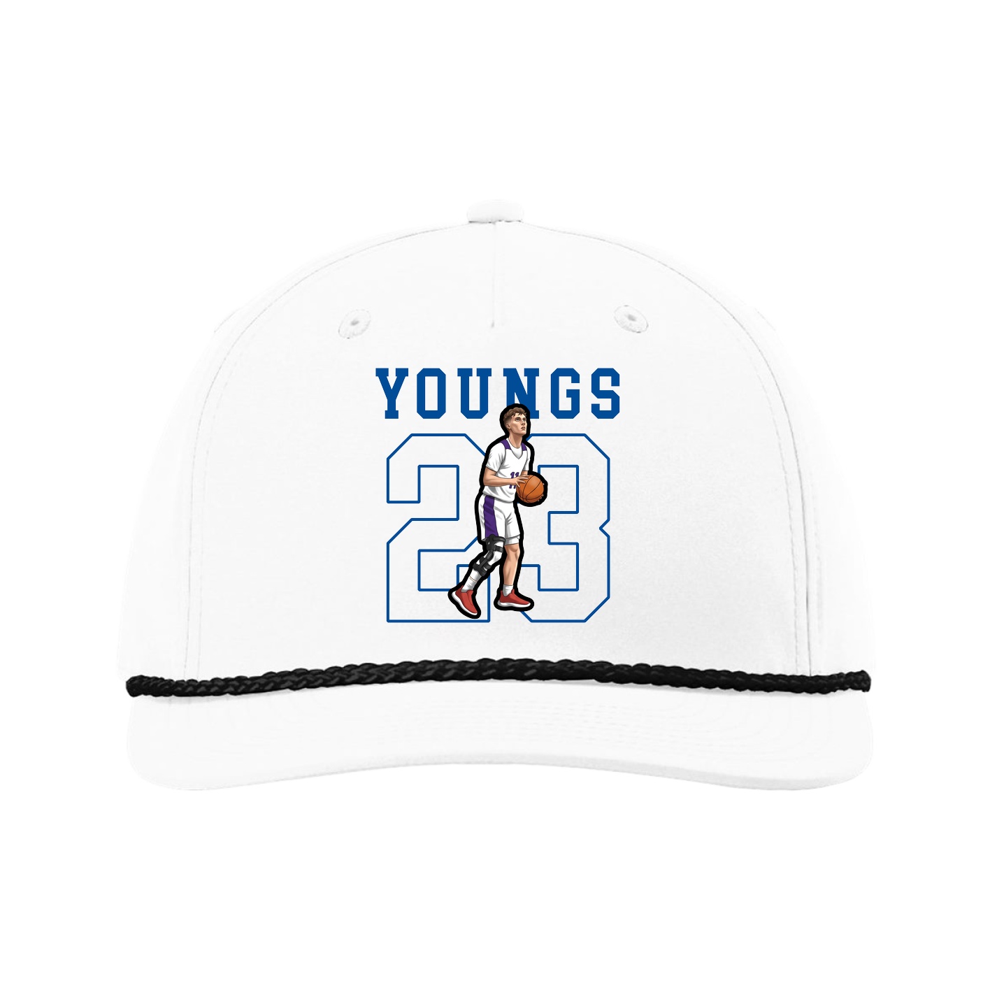 Five-Panel Classic Rope Cap — Shirsey in White