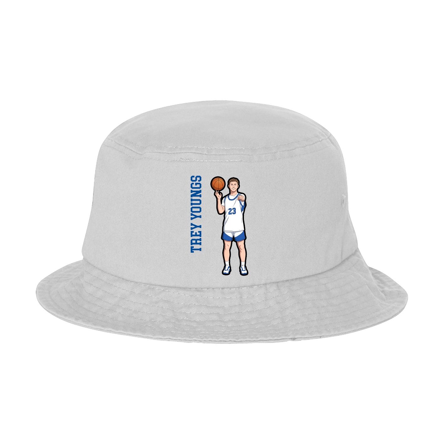 Bucket Cap — Name Vertical in White