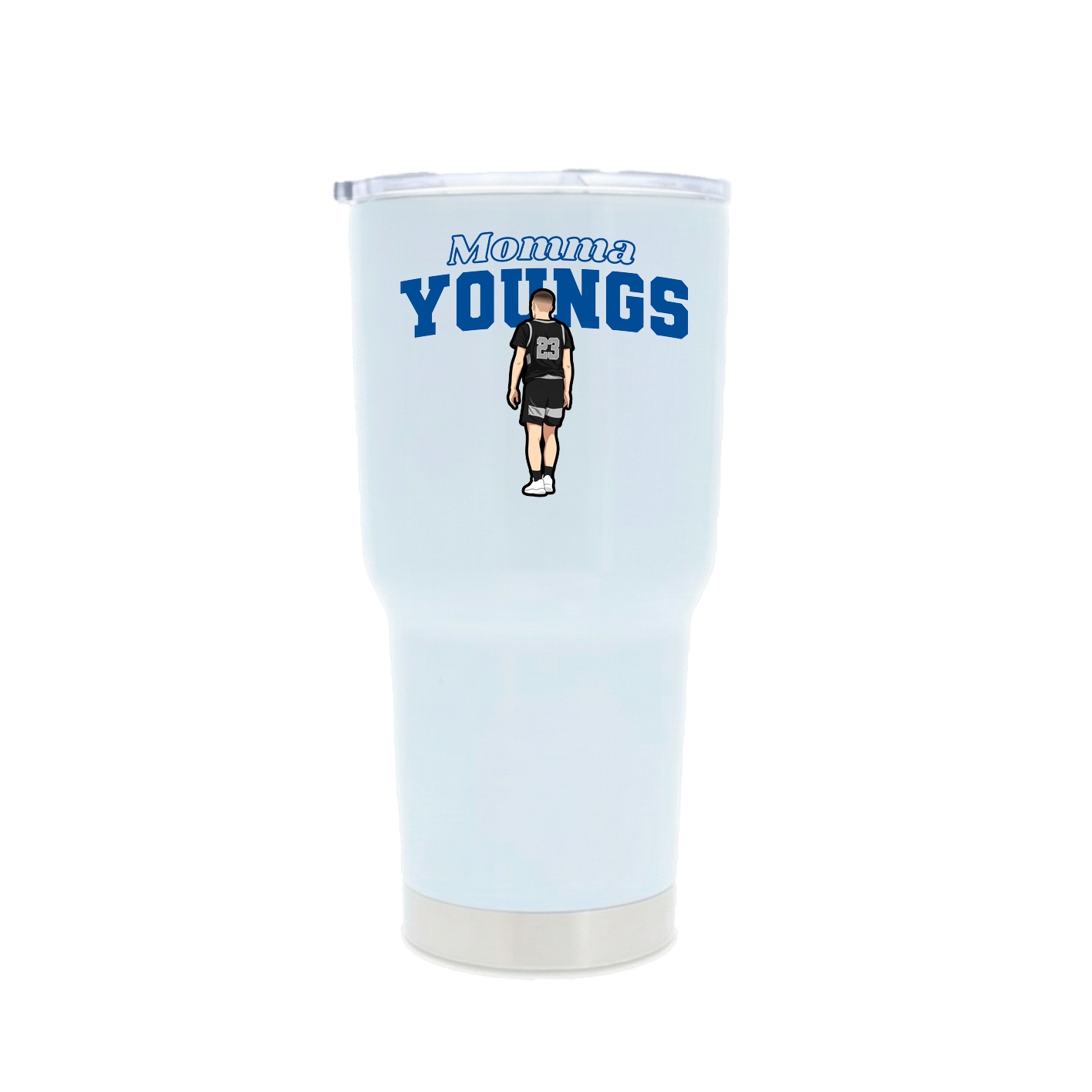 30oz Stainless Steel Tumbler — Mothers Day Block in White