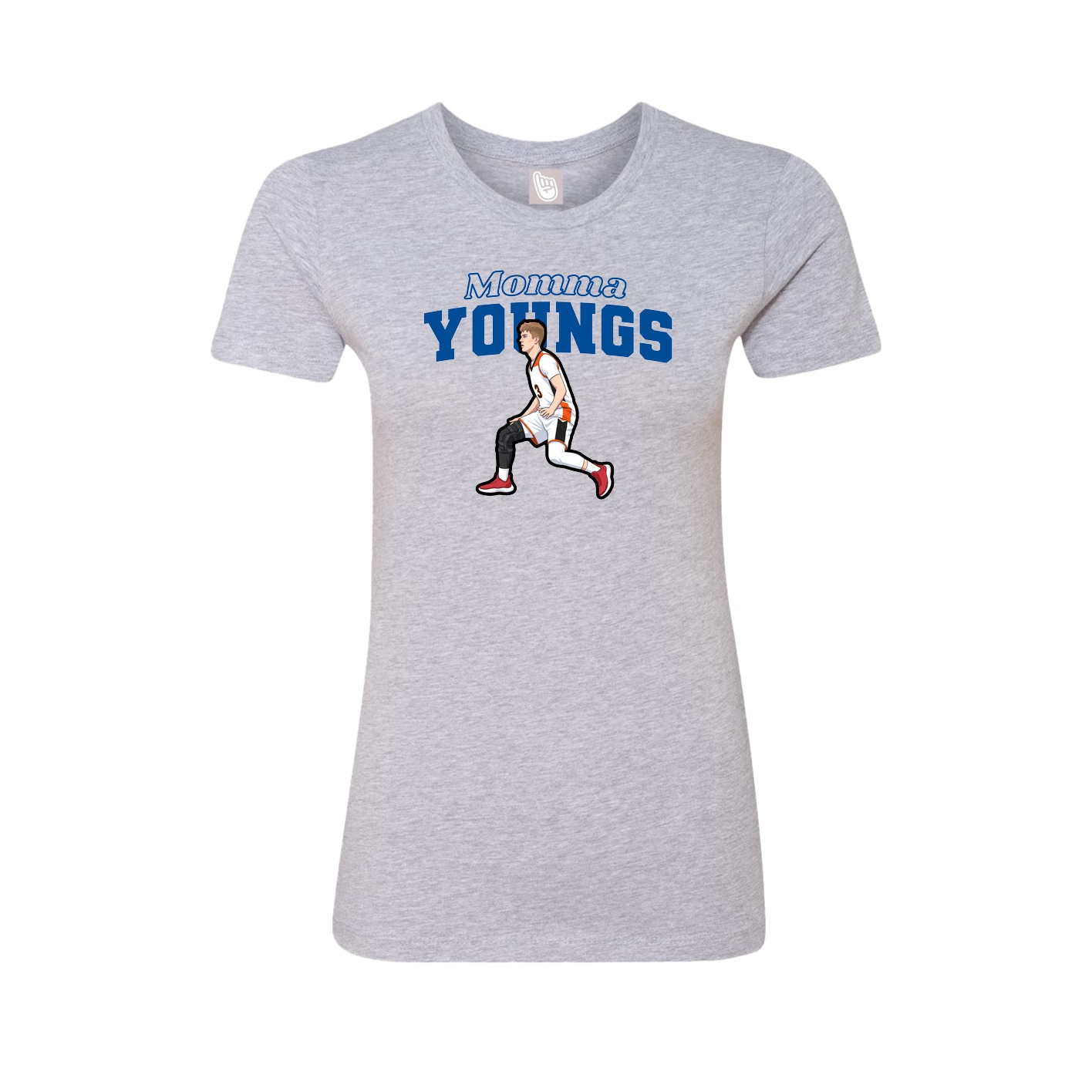 Womens Tee — Mothers Day Block in Grey