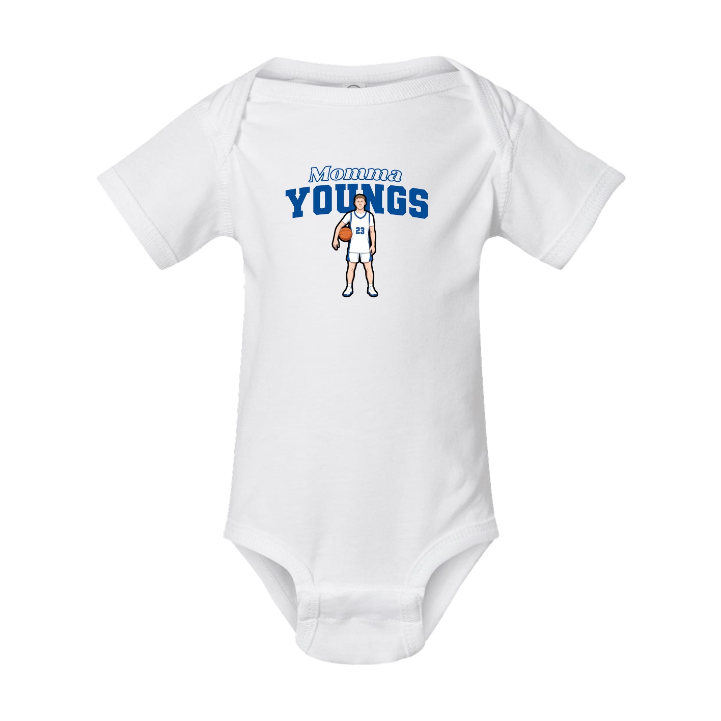 Baby Onesie — Mothers Day Block in White