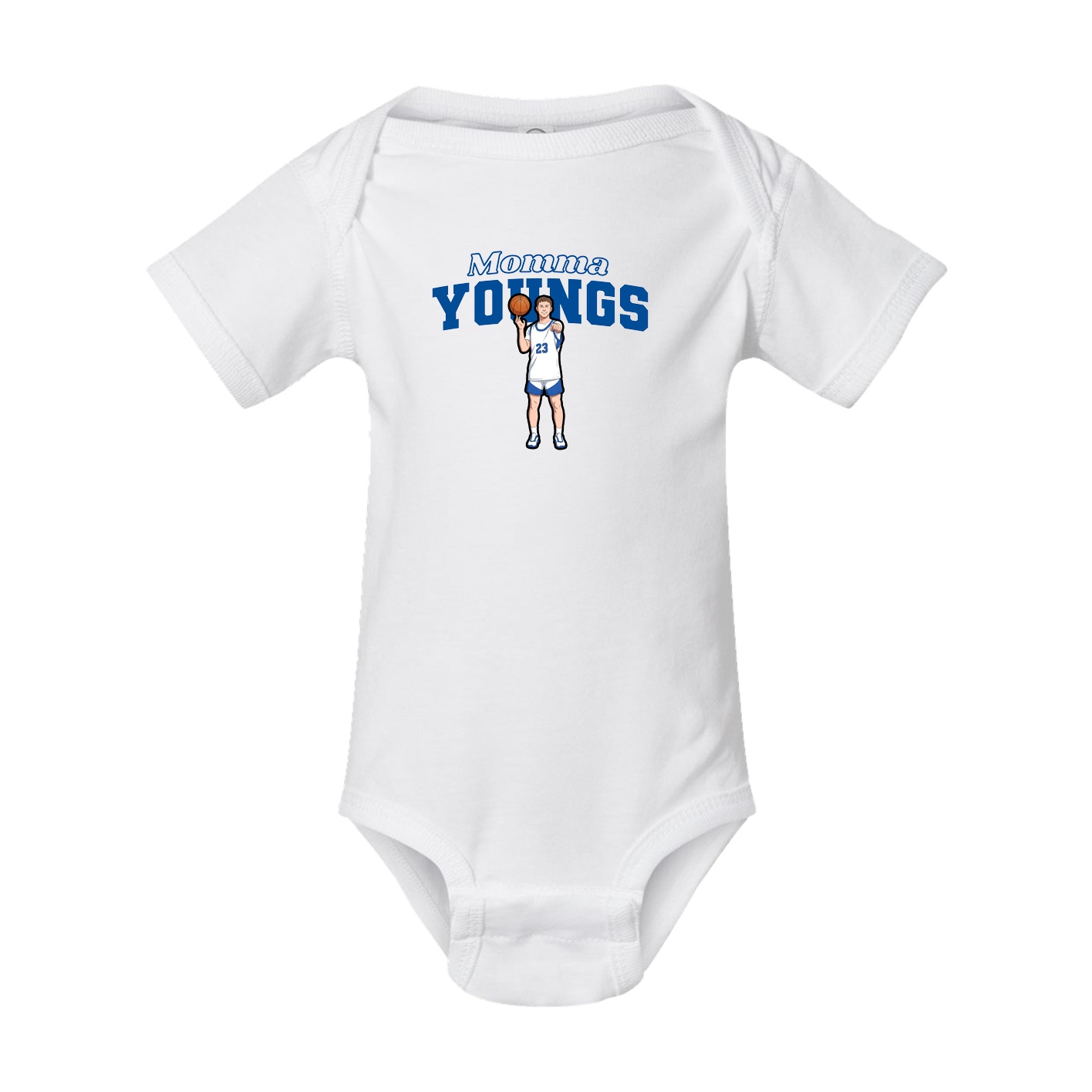 Baby Onesie — Mothers Day Block in White