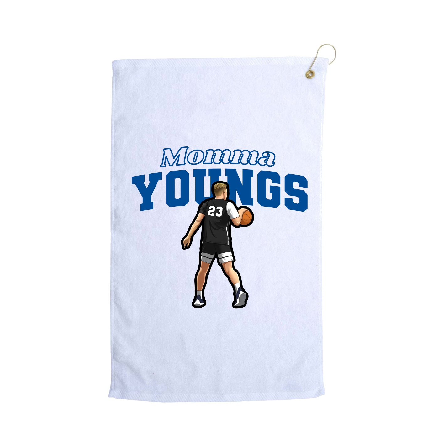 Golf Towel — Mothers Day Block in White