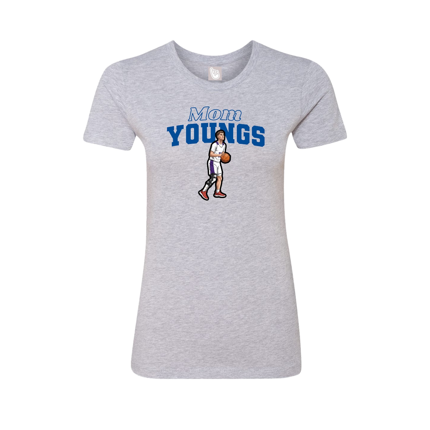 Womens Tee — Mothers Day Block in Grey
