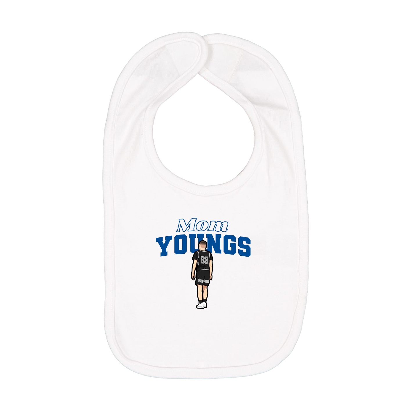 Infant Bib — Mothers Day Block in White